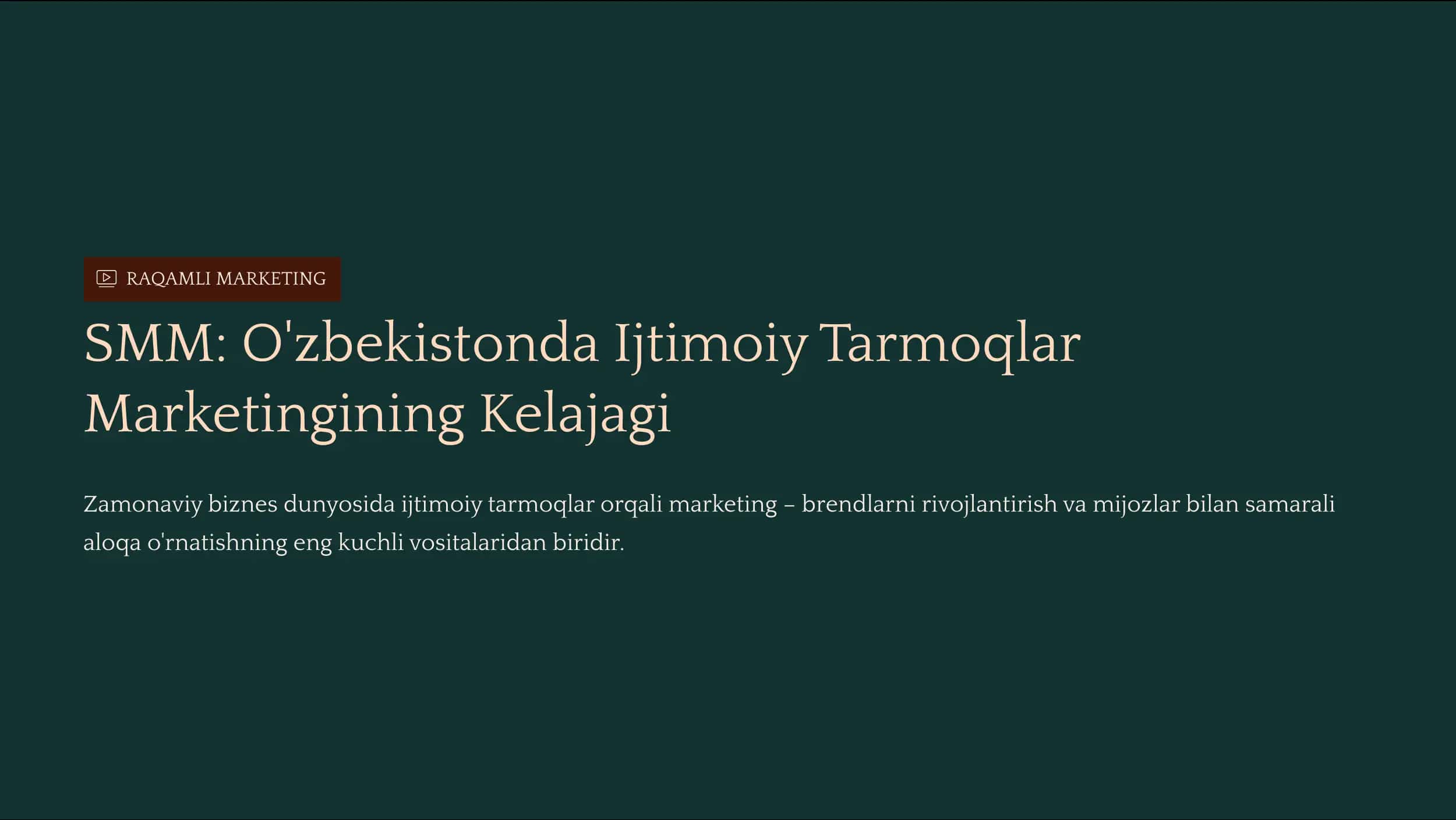 RAQAMLI MARKETING