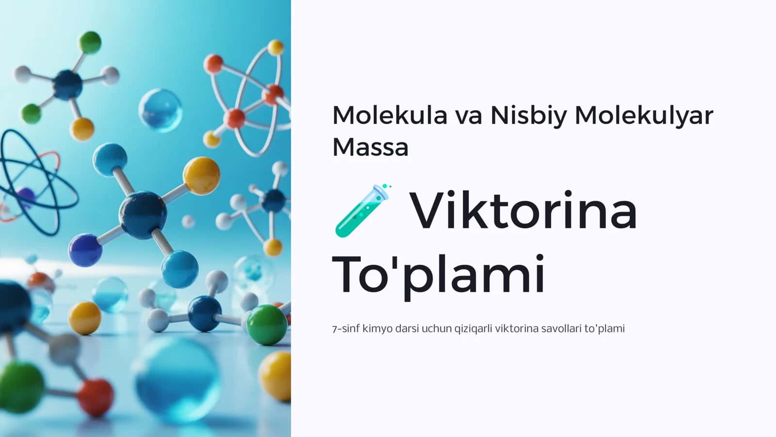 Molekula va Nisbiy Molekulyar Massa
