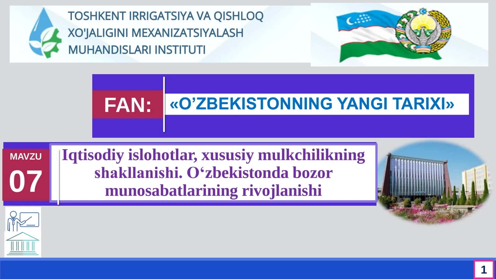 O‘ZBEKISTONNING YANGI TARIXI