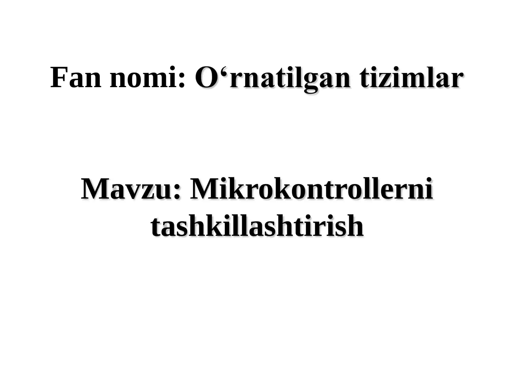 Mikrokontroller