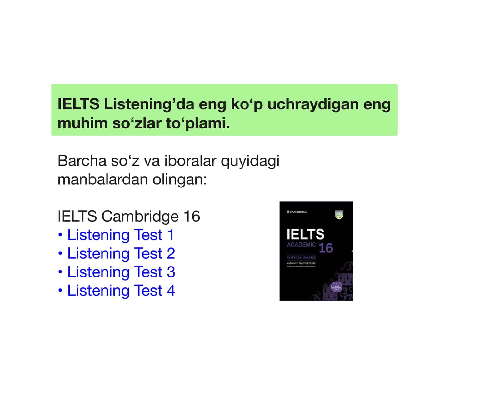 IELTS Cambridge 16