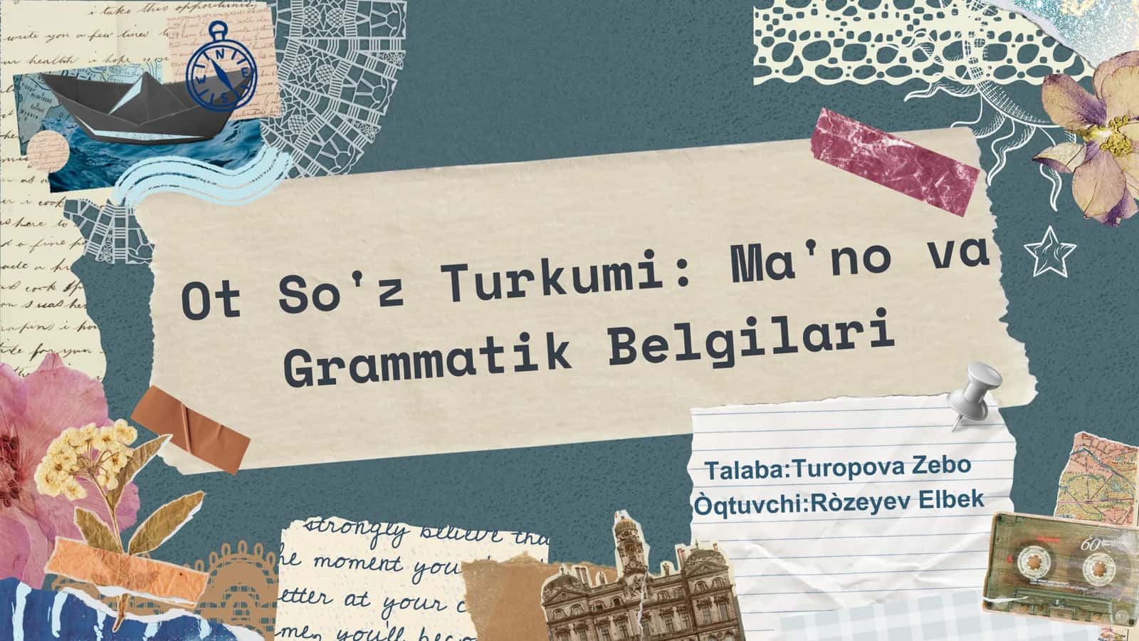 Ot So'z Turkumi: Ma'no va Grammatik Belgilari