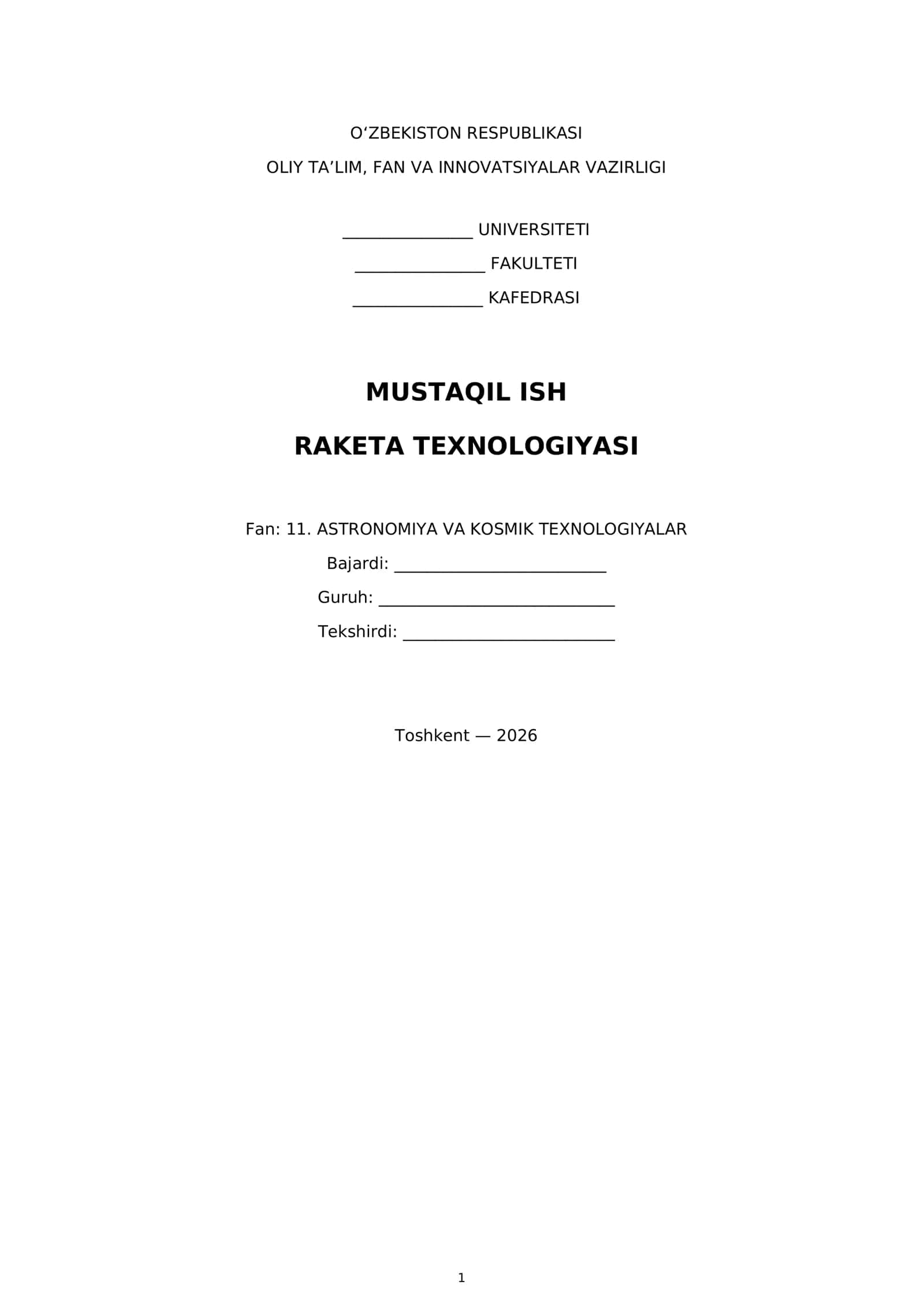 Raketa texnologiyasi