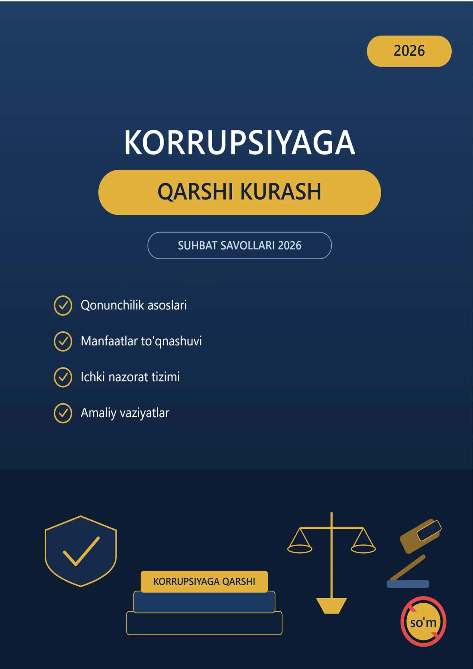 ARGOS suhbat savollari 2026 — Korrupsiyaga qarshi kurash bo'limi (122 savol-javob)