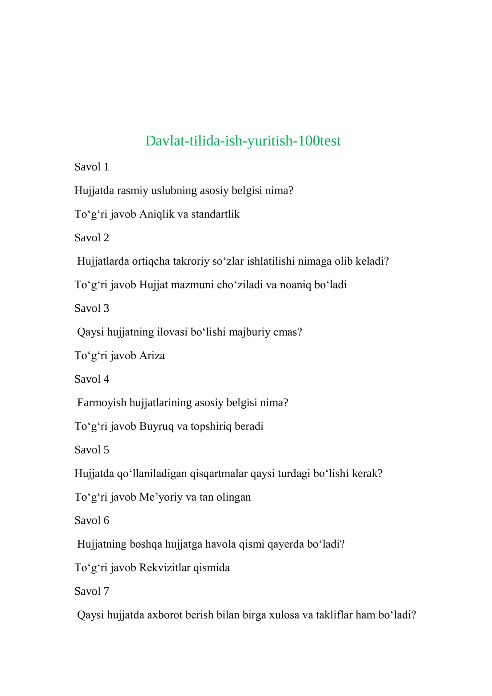 Davlat-tilida-ish-yuritish-100test