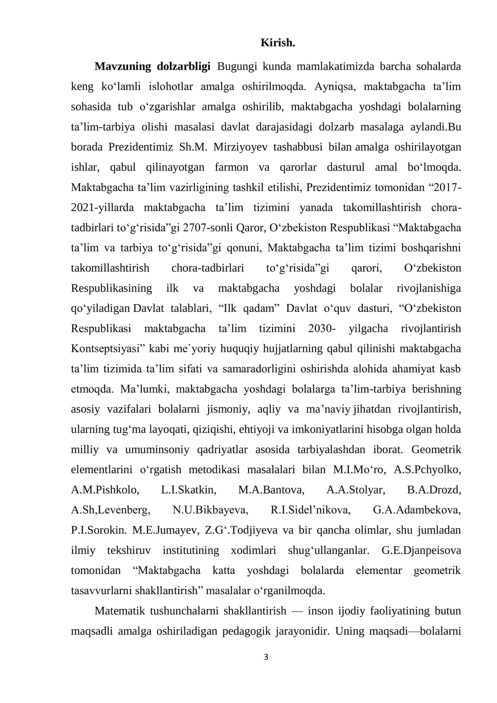 Maktabgacha ta'lim tashkilotlarida geometrik shakllarga oid,vaqtga oid va fazoviy tasavvurlarni shak 1