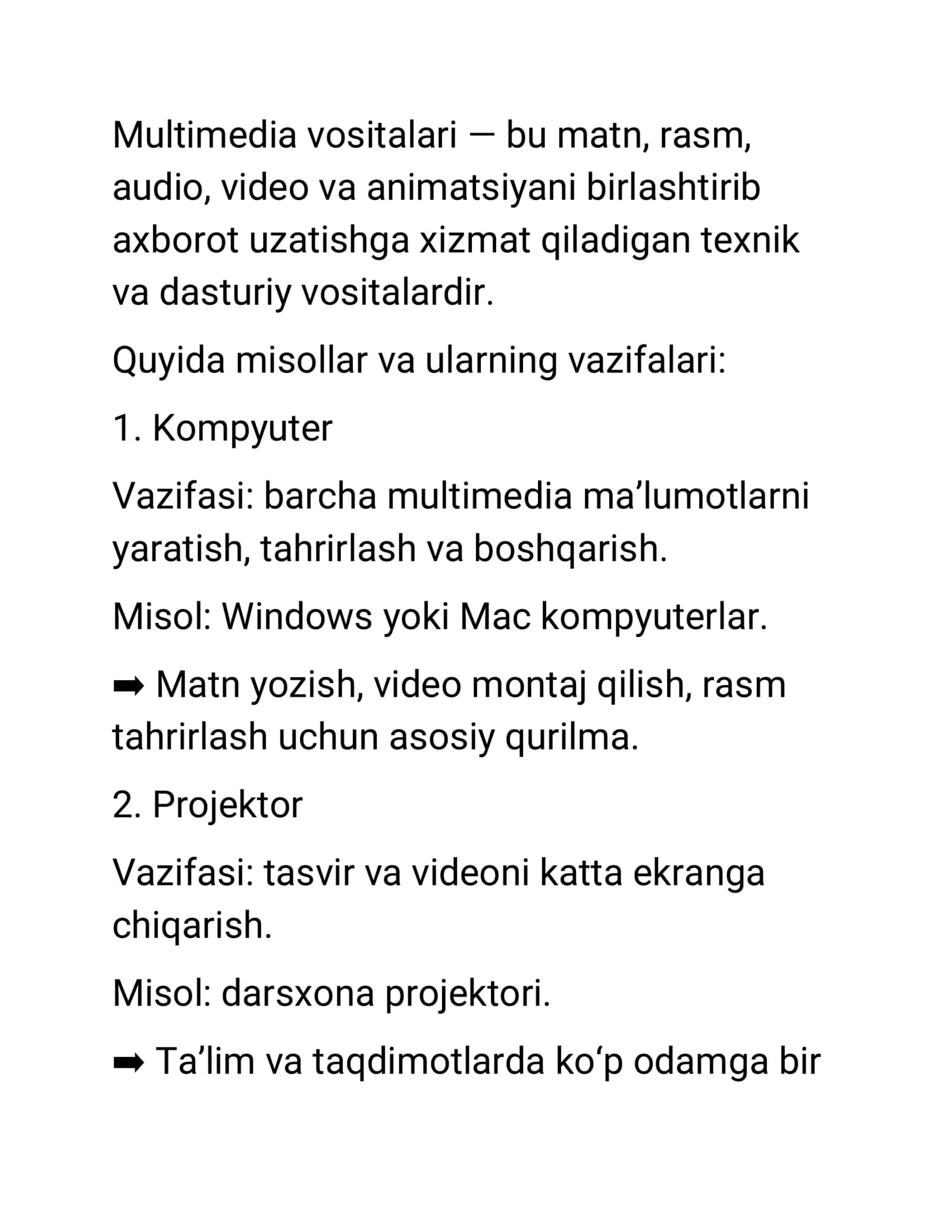 Multimedia vositalari