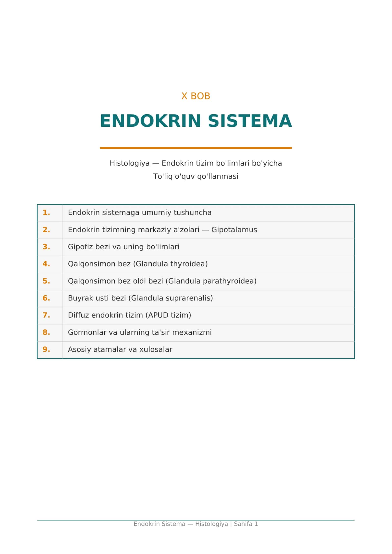 Endokrin Sistema — Histologiya
