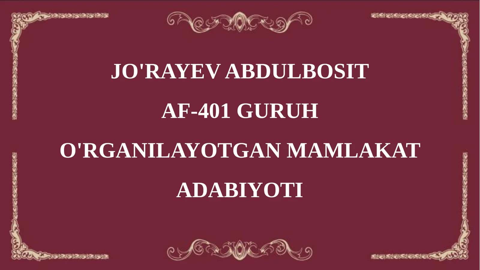 ARABLARDA NOTIQLIK AN’ANALARI