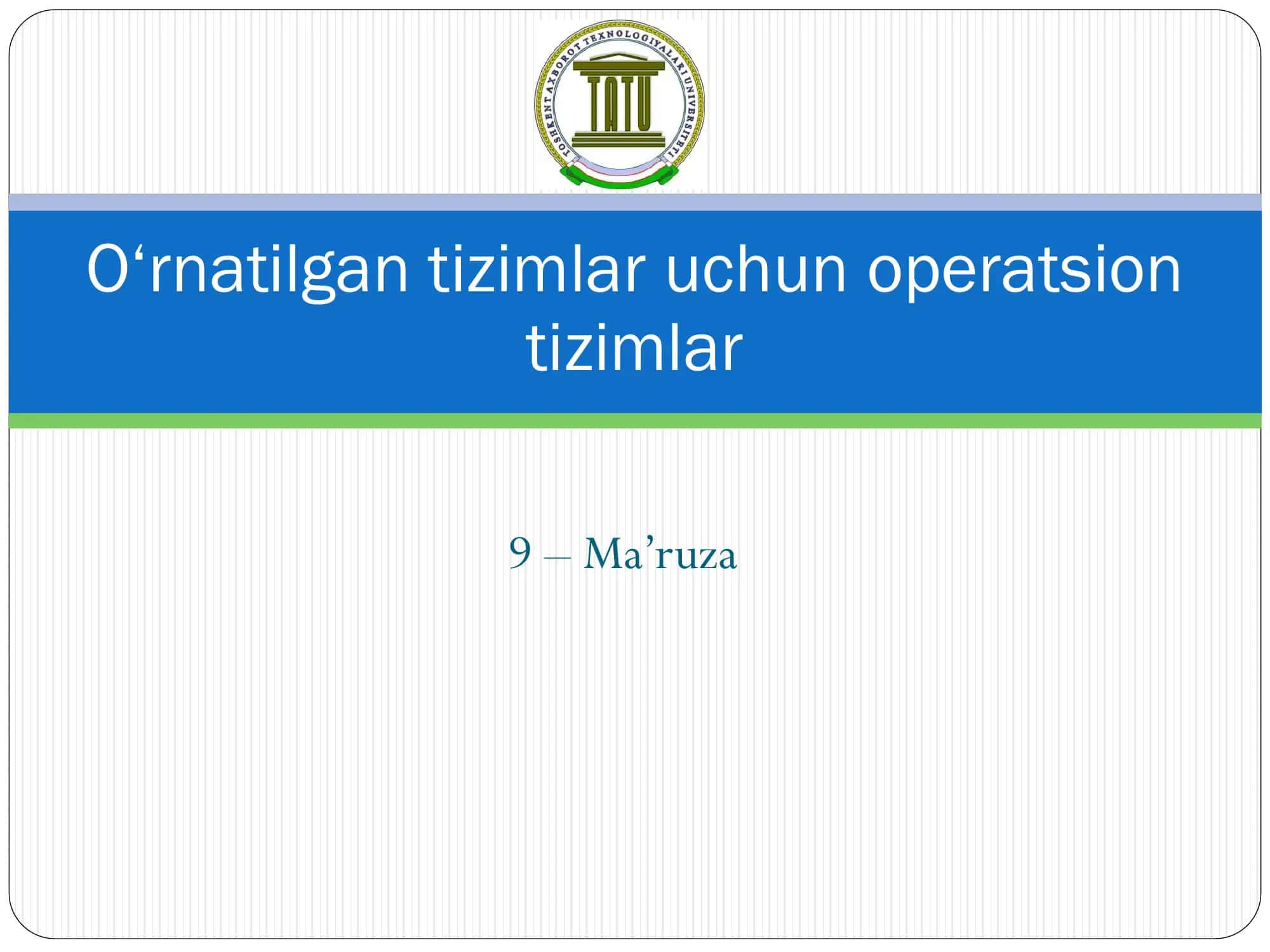 O'rnatilgan operatsion tizimlar