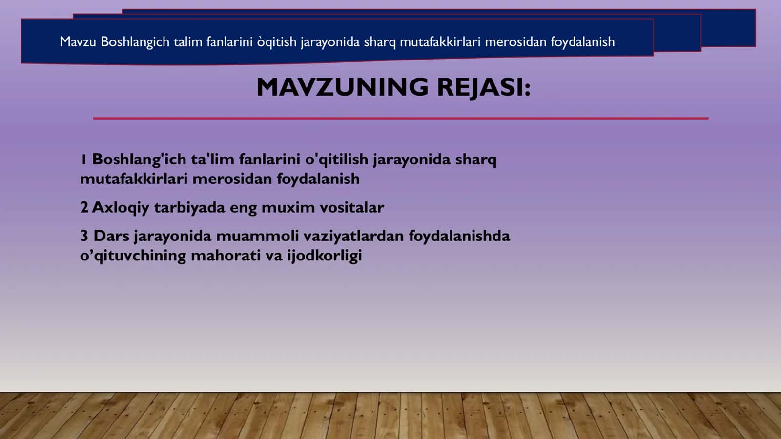 Boshlang'ich ta'lim fanlarini òqitish jarayonida sharq mutafakkirlari merosidan foydalanish