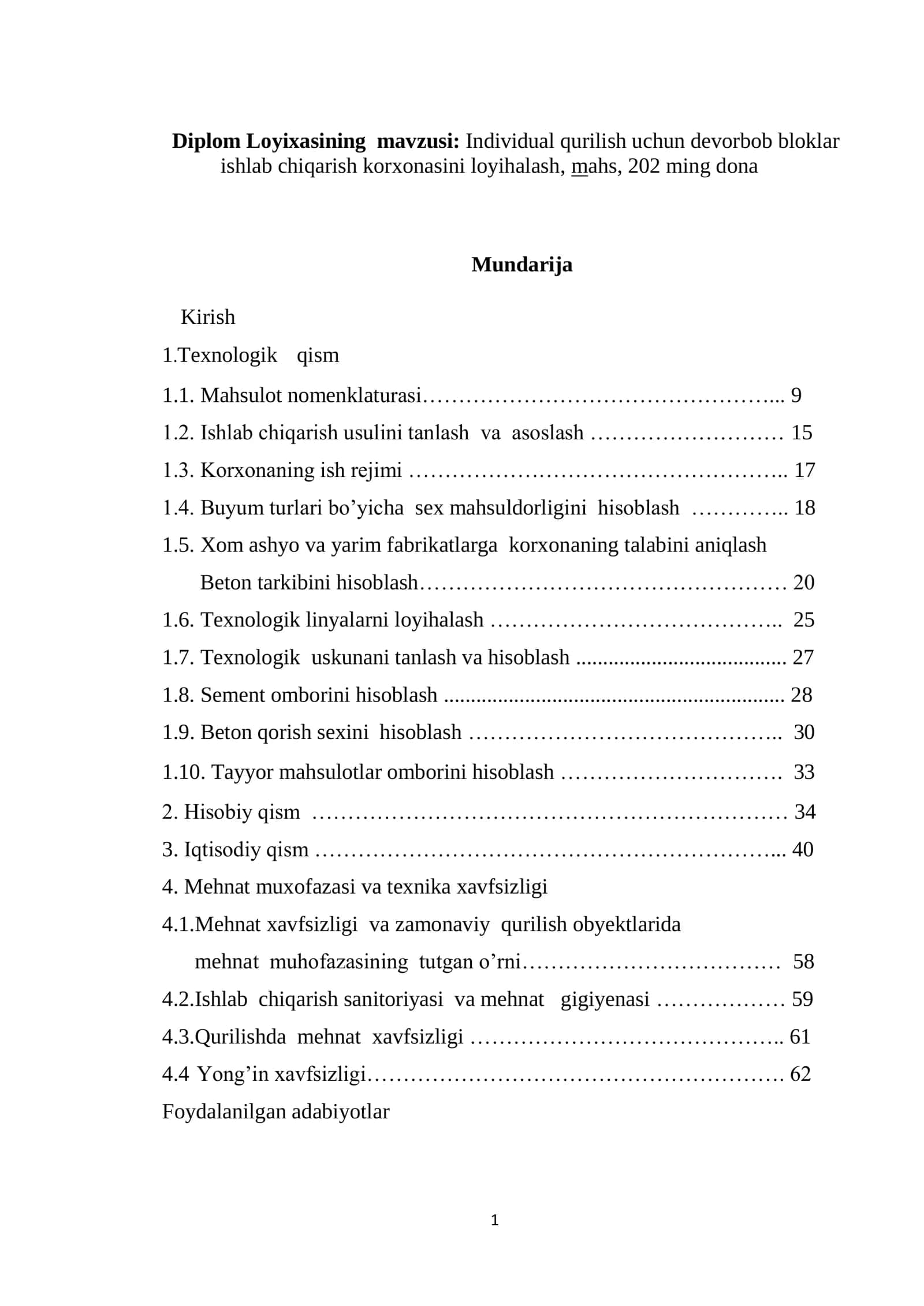 Individual qurilish uchun devorbob bloklar