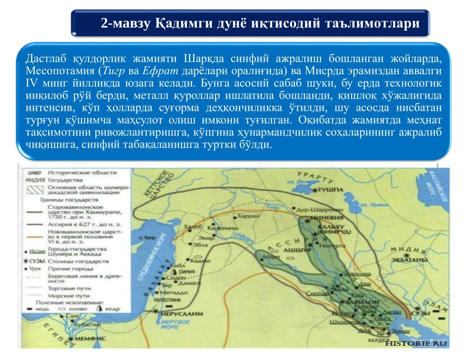 Месопотамия ва Миср миллий меҳнат тизими