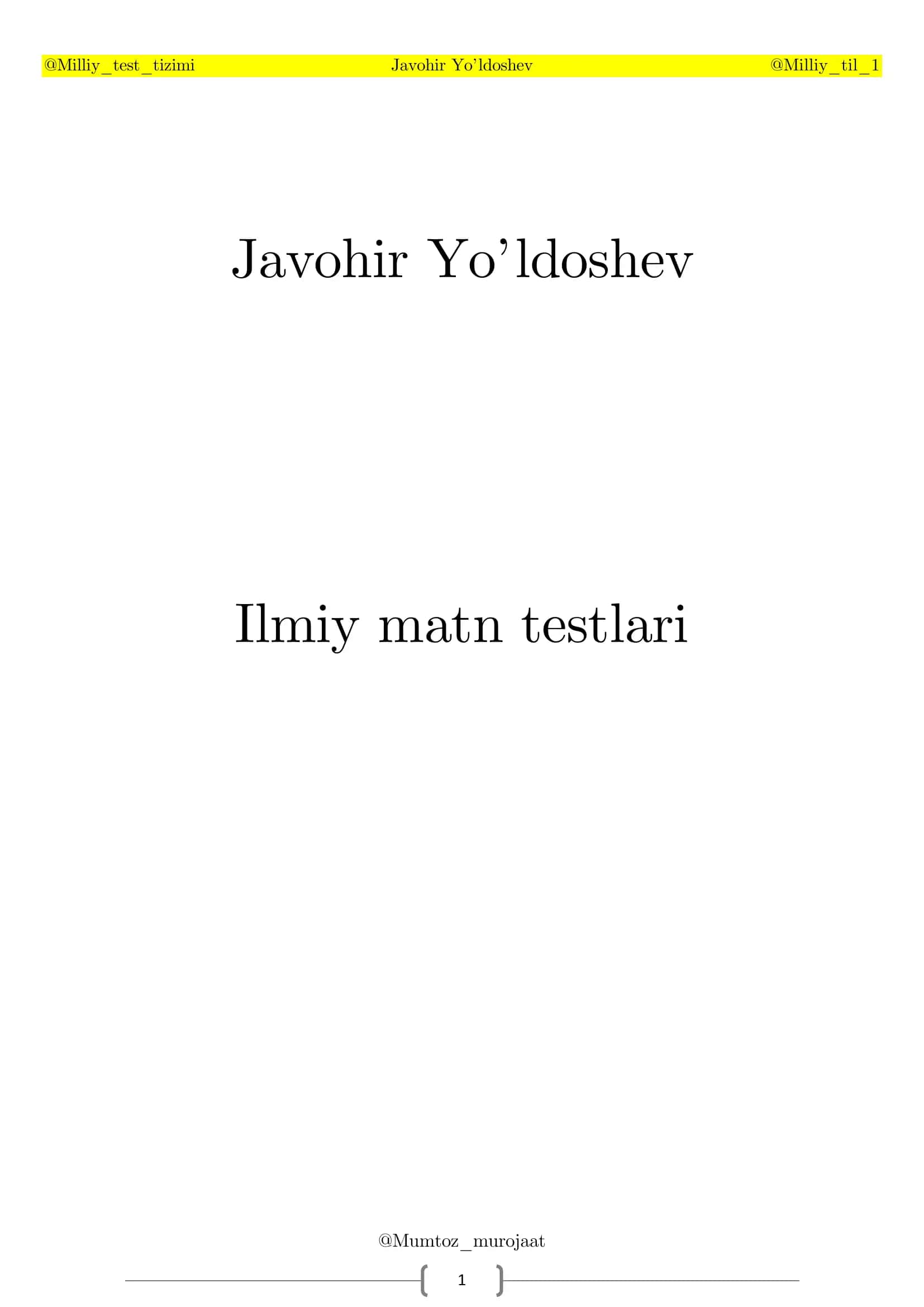 ilmiy matn testlari
