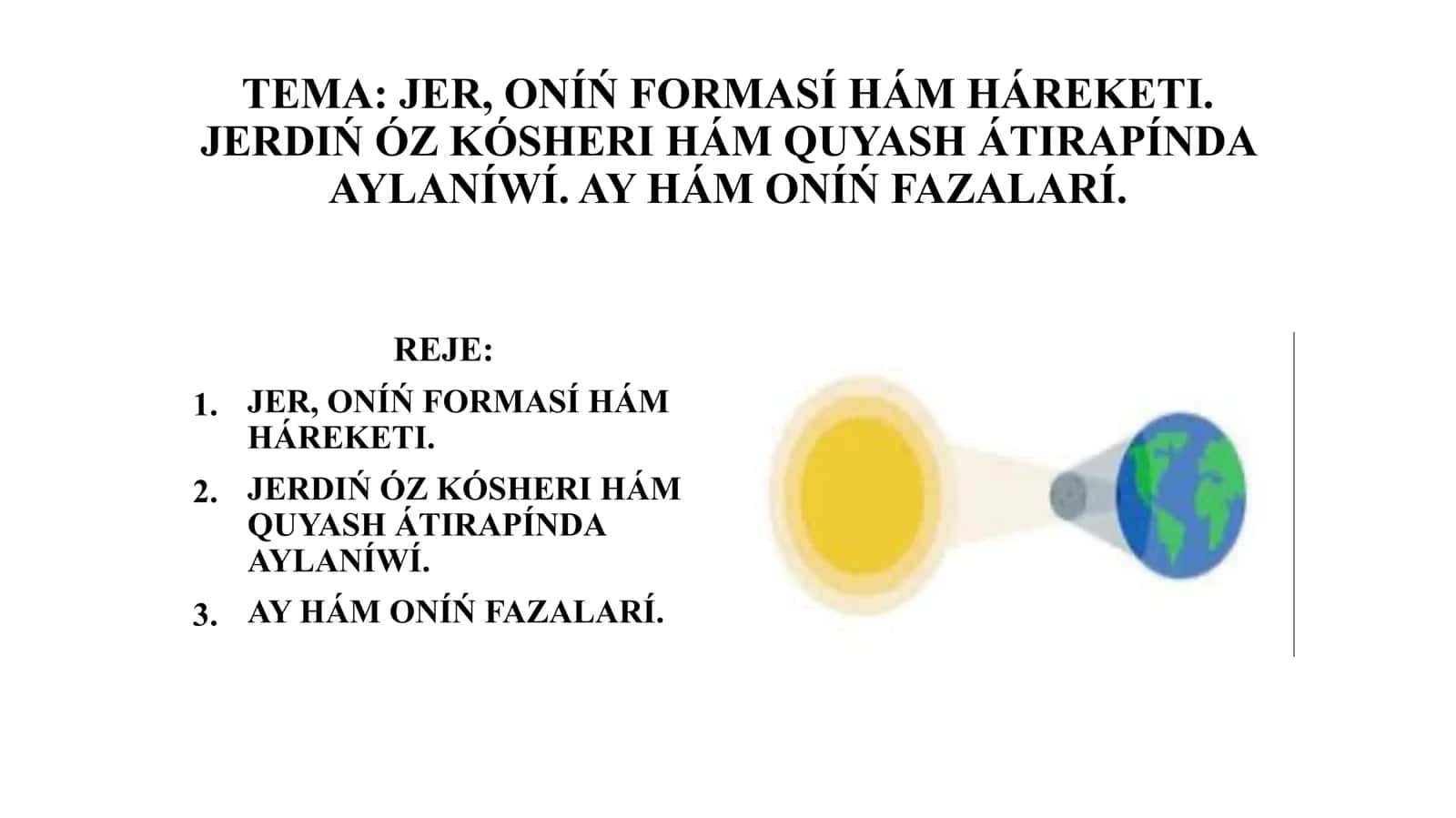 Jer hám onıń forması slayd