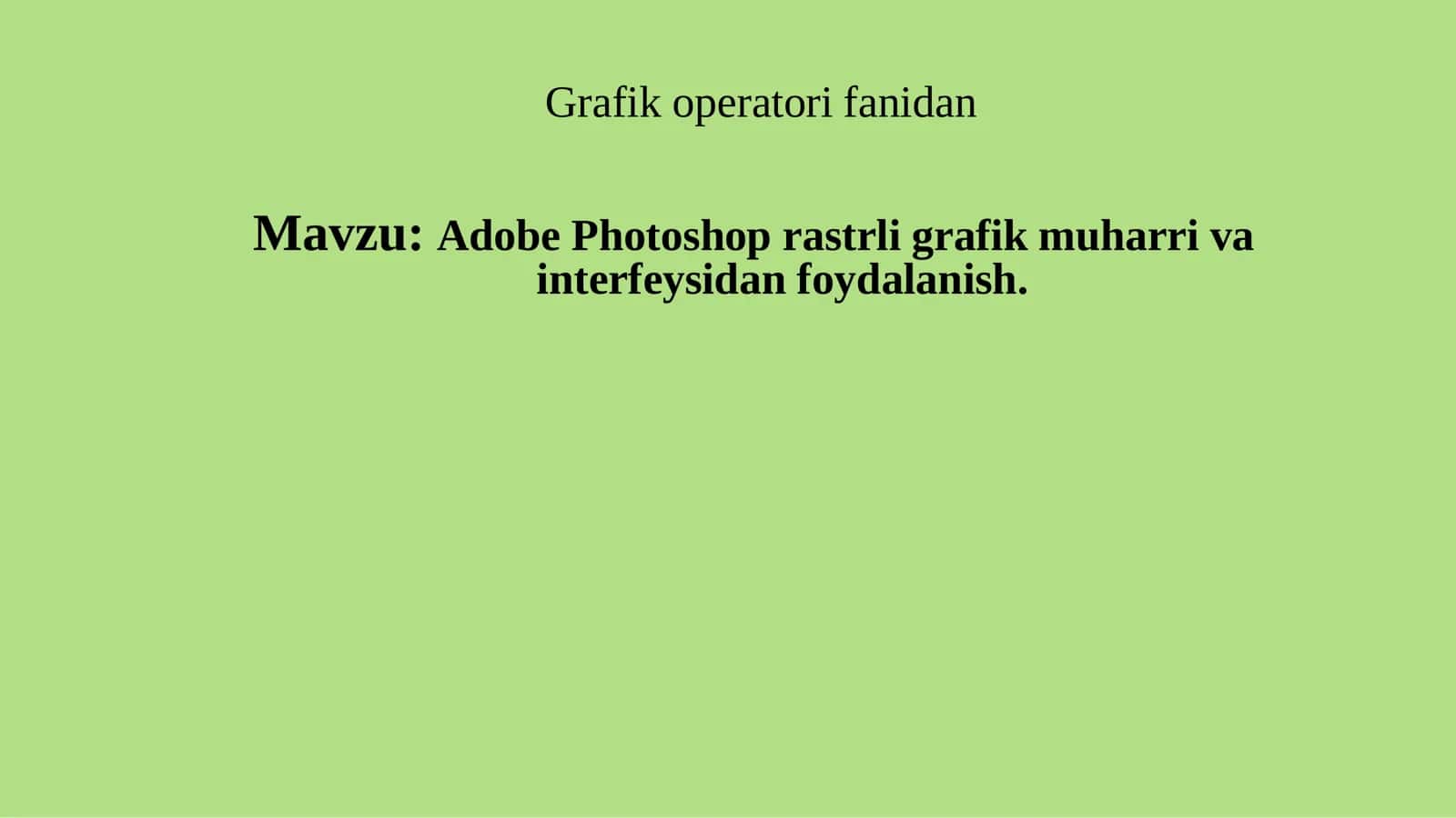 photoshop dasturi slayd