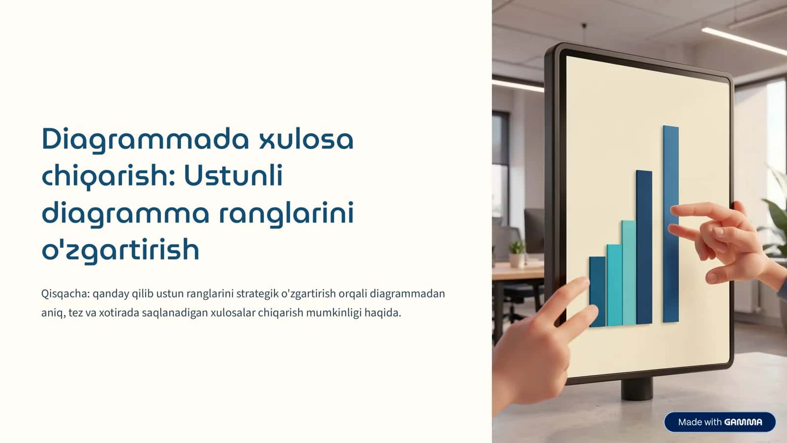 Diagrammada xulosa chiqarish: Ustunli