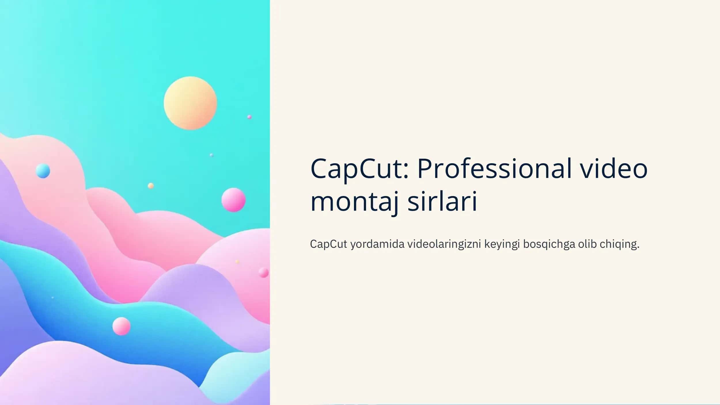CapCut: Professional video