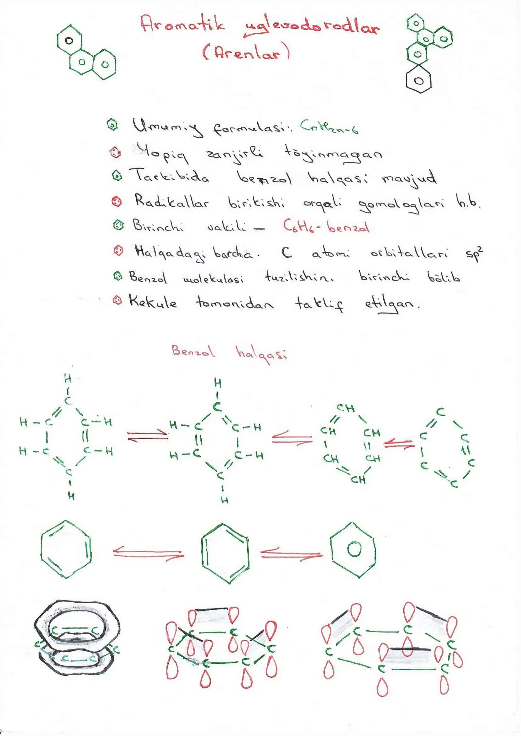 Aromatik uglevodorodlar.