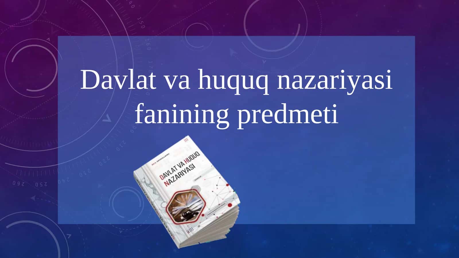 Davlat va huquq nazariyasi