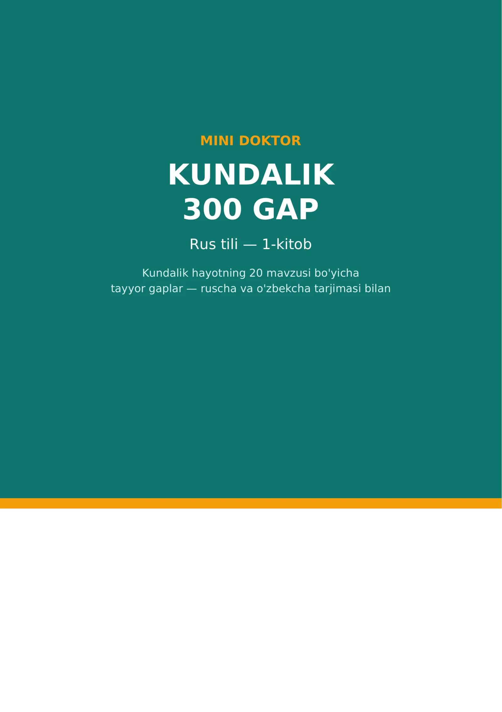 Rus tilida bir kunlik tayyor 300 ta gap