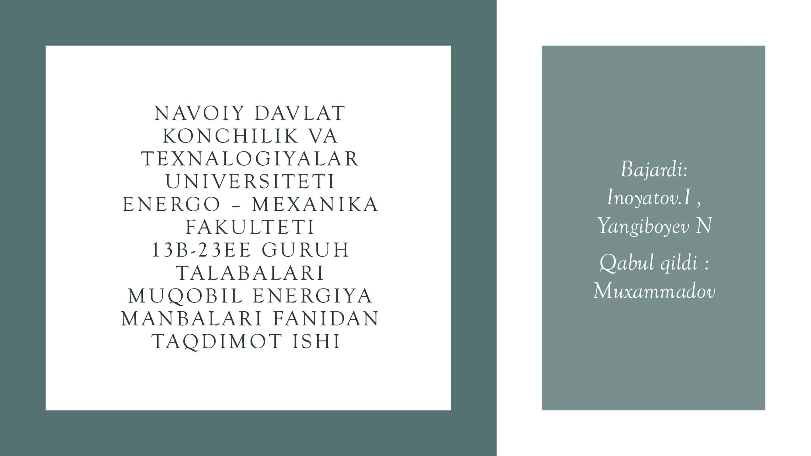 kichik gidroelektr stansiyalar