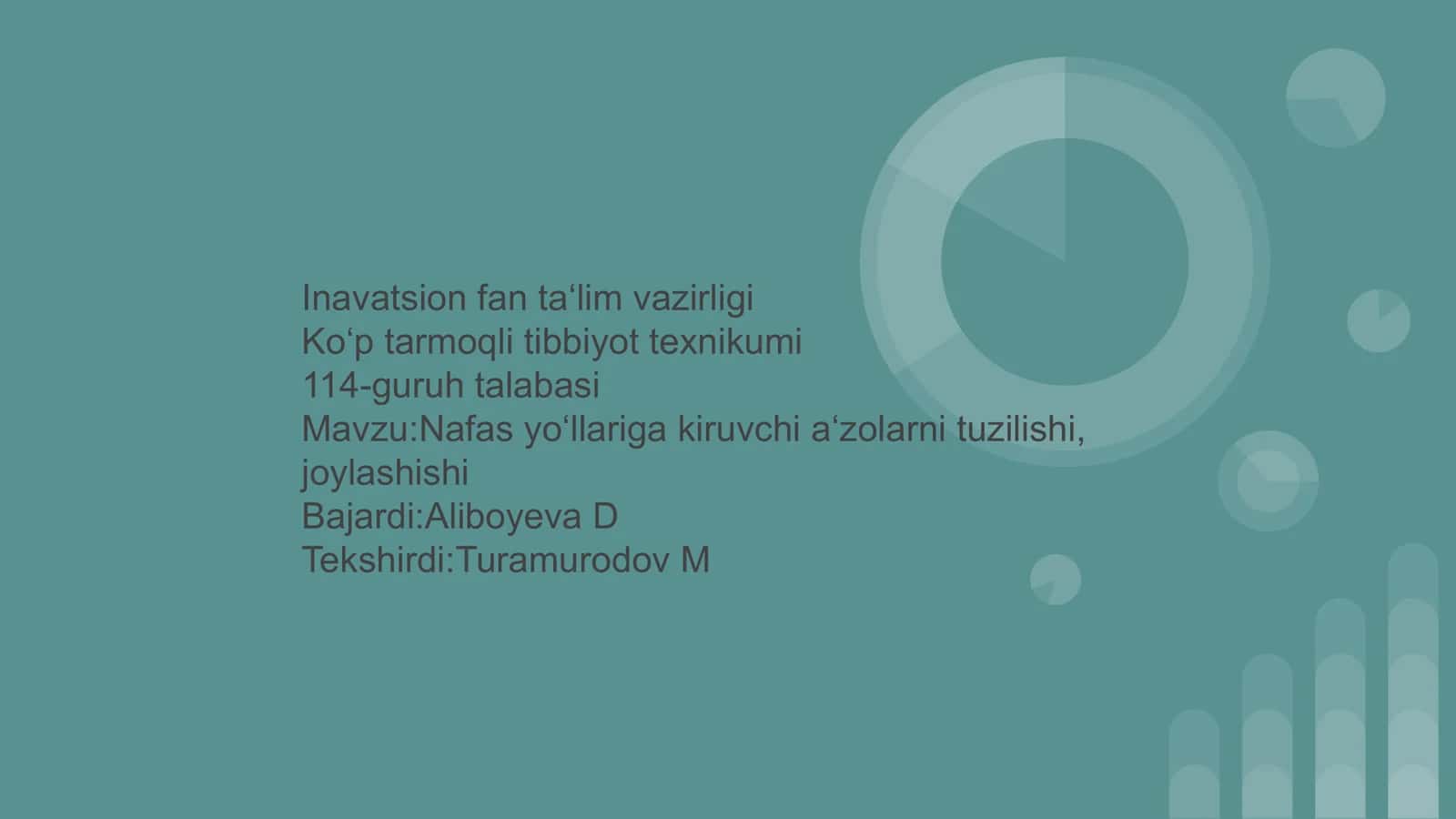 Nafas yo‘llariga kiruvchi a‘zolarni tuzilishi, joylashishi