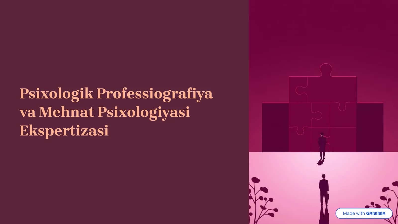 Psixologik Professiografiya va Mehnat Psixologiyasi Ekspertizasi