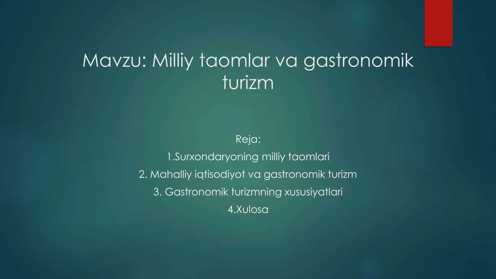 Surxondaryo viloyati milliy taomlari