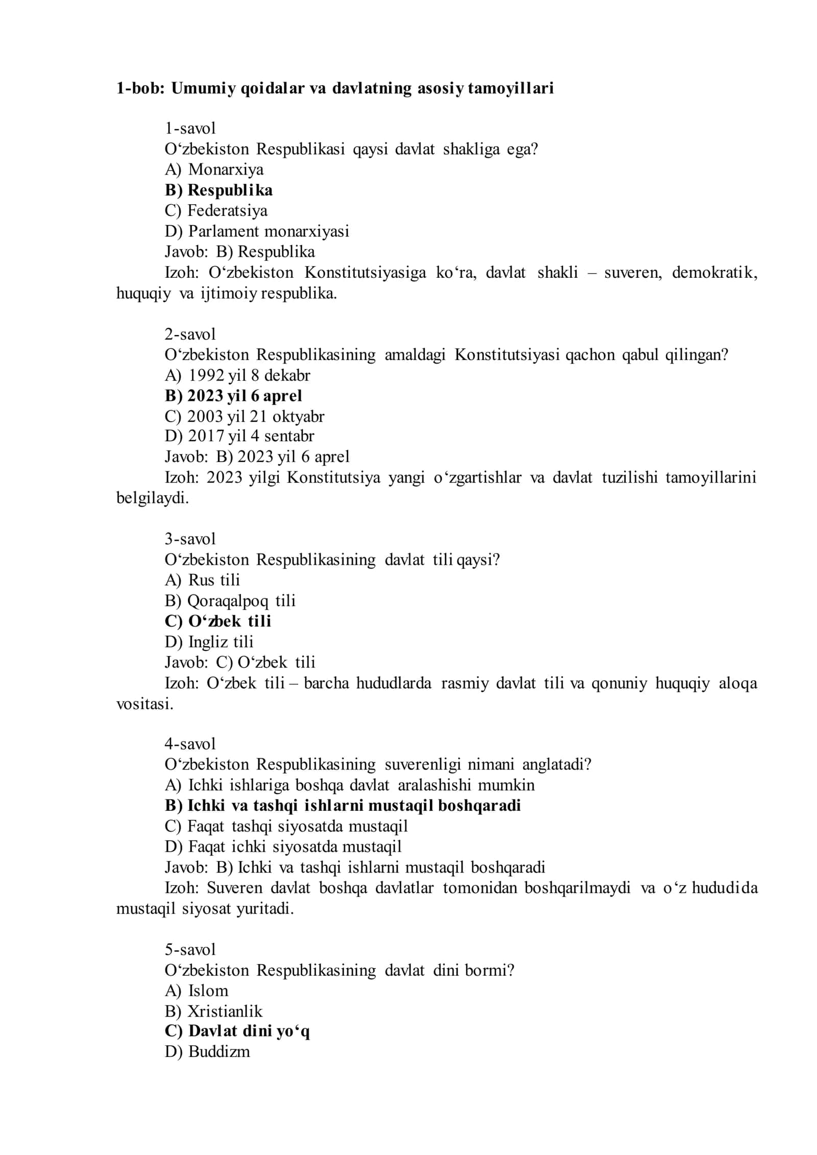 Maktab maslahatchisi uchun test va suhbat savollari (Izohli javoblar bilan) – 2026