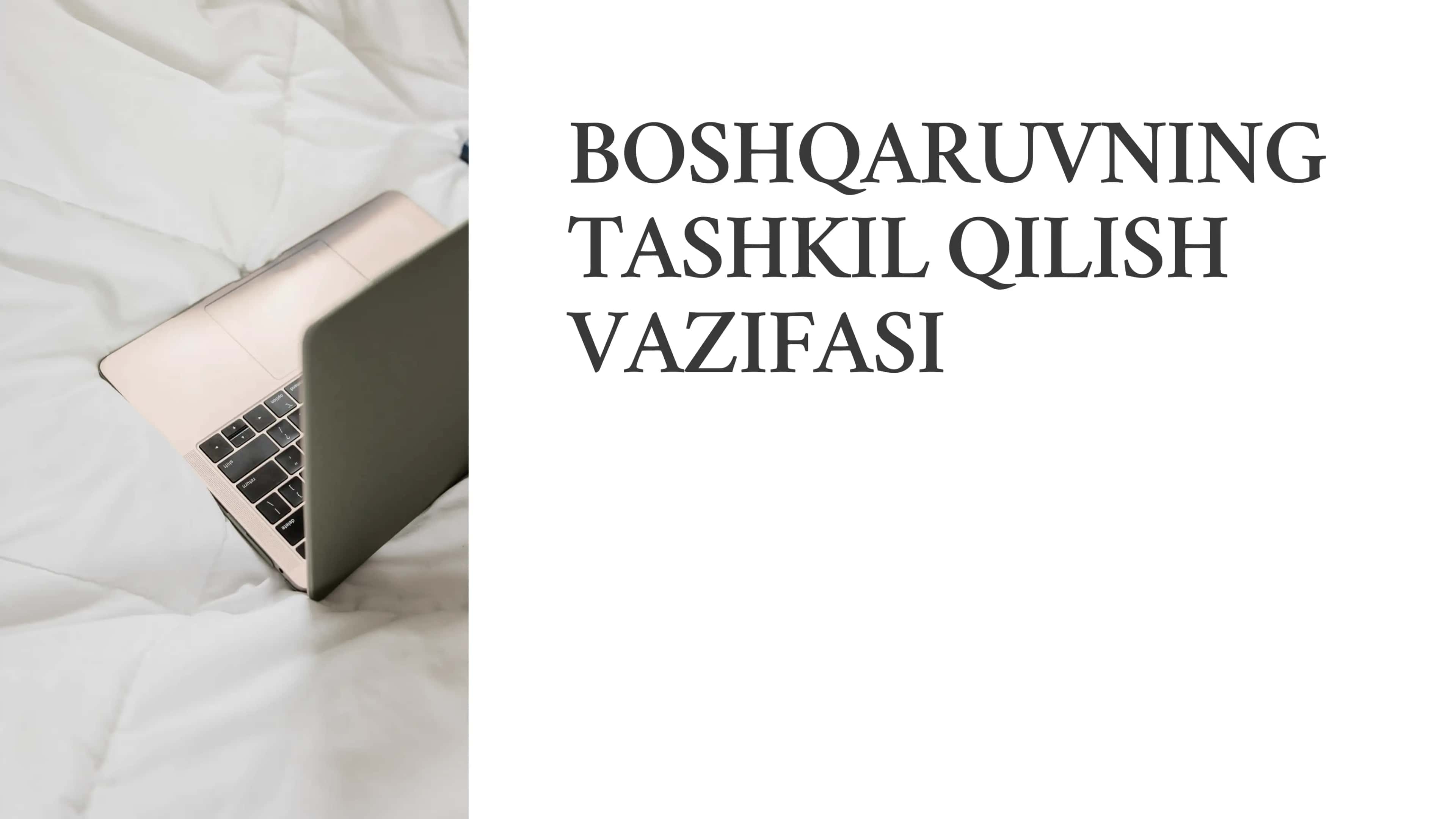 Бошқарувнинг ташкилот вазифалари
