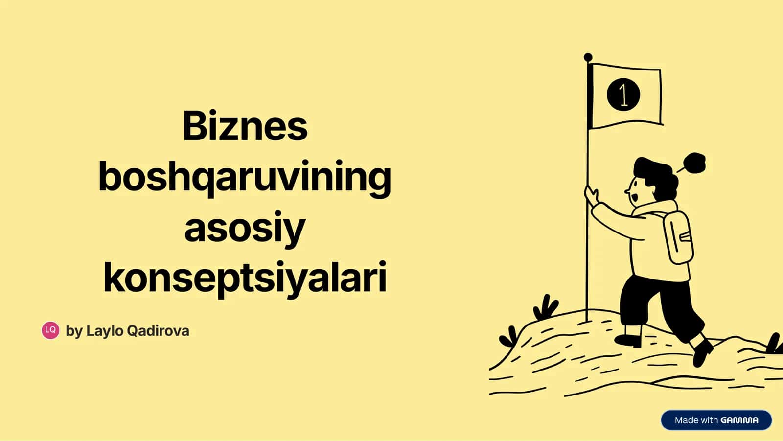 Biznesni Boshqarish Asoslari