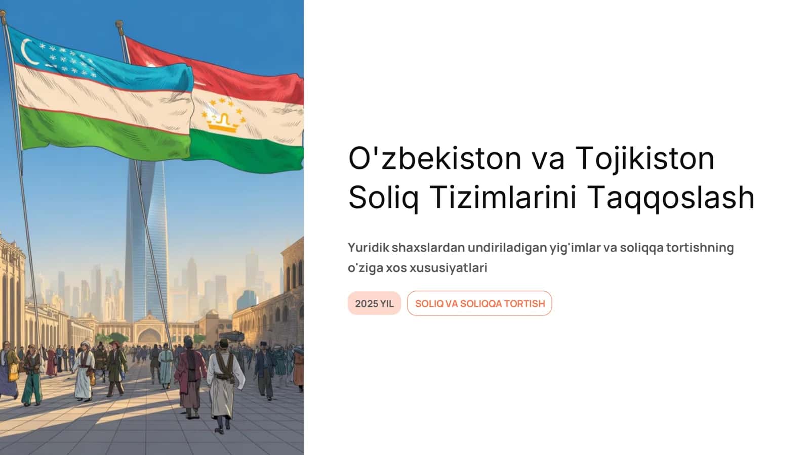 O'zbekiston va Tojikiston Soliq Tizimlarini Taqqoslash