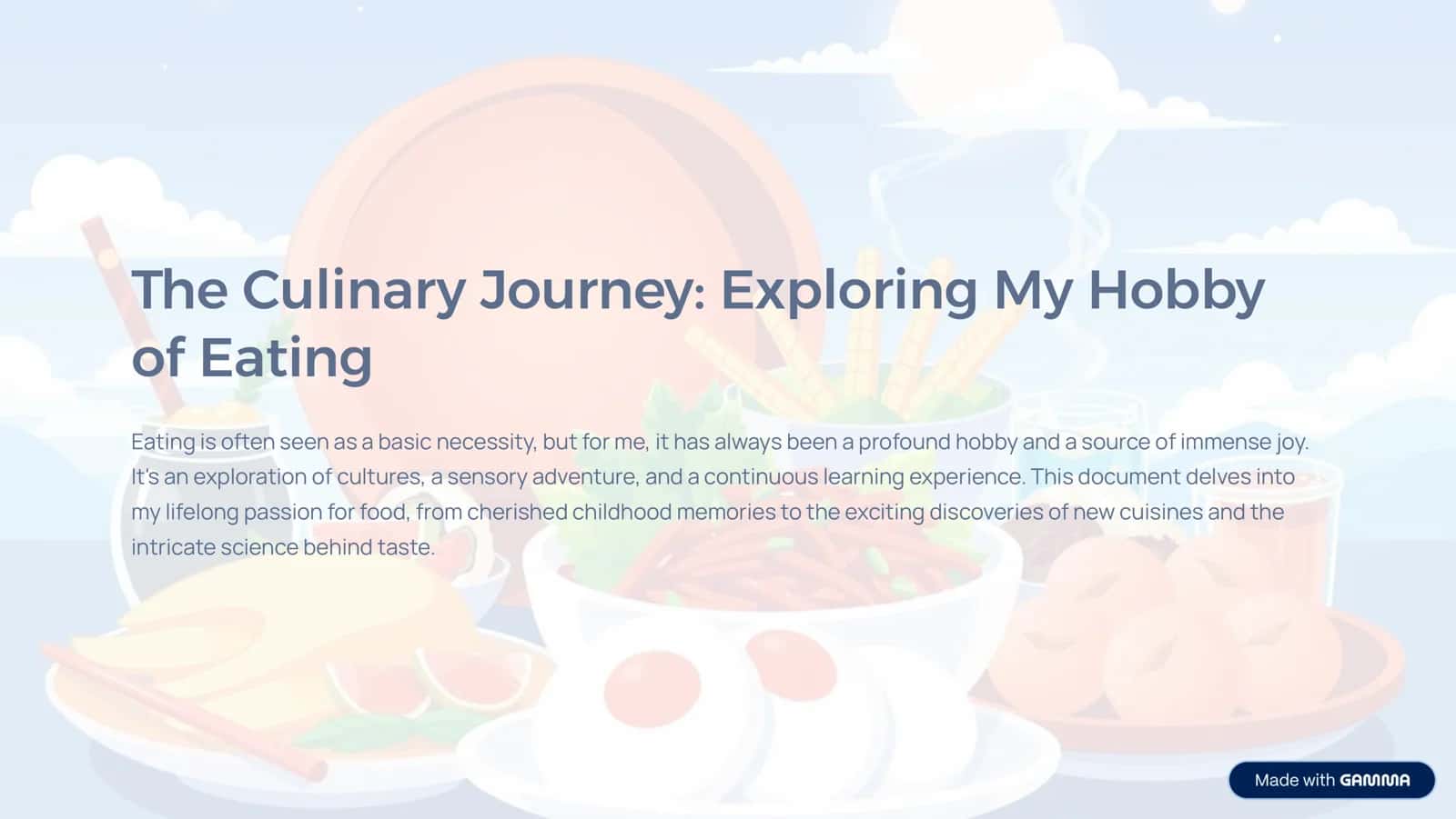My Culinary Journey