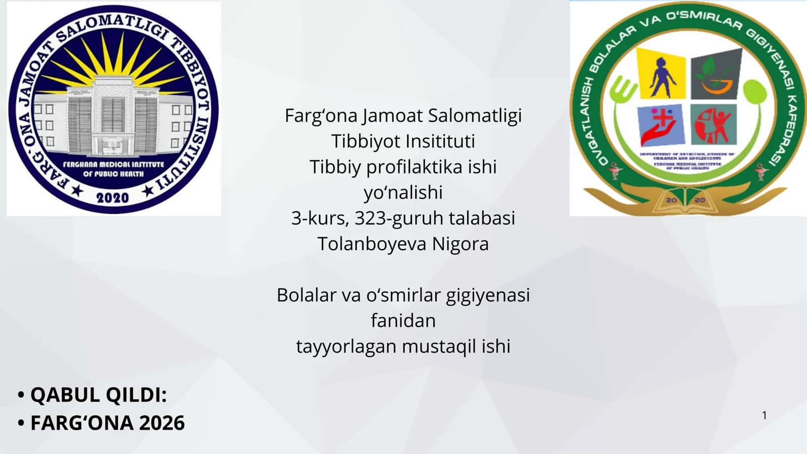 Maktabgacha talim tashkilotlarida yoritilganlikni baxolash