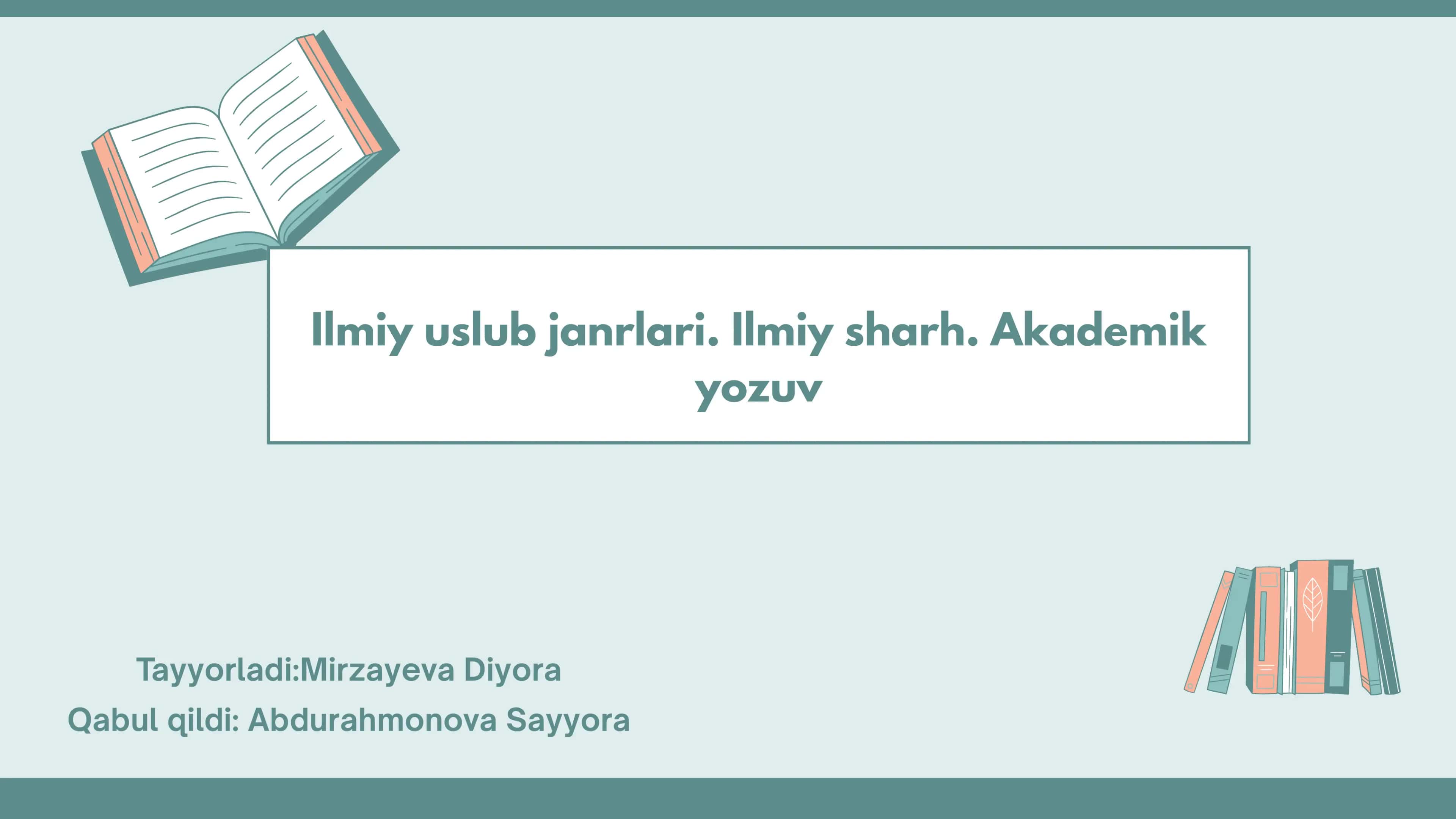 Ilmiy uslub janrlari