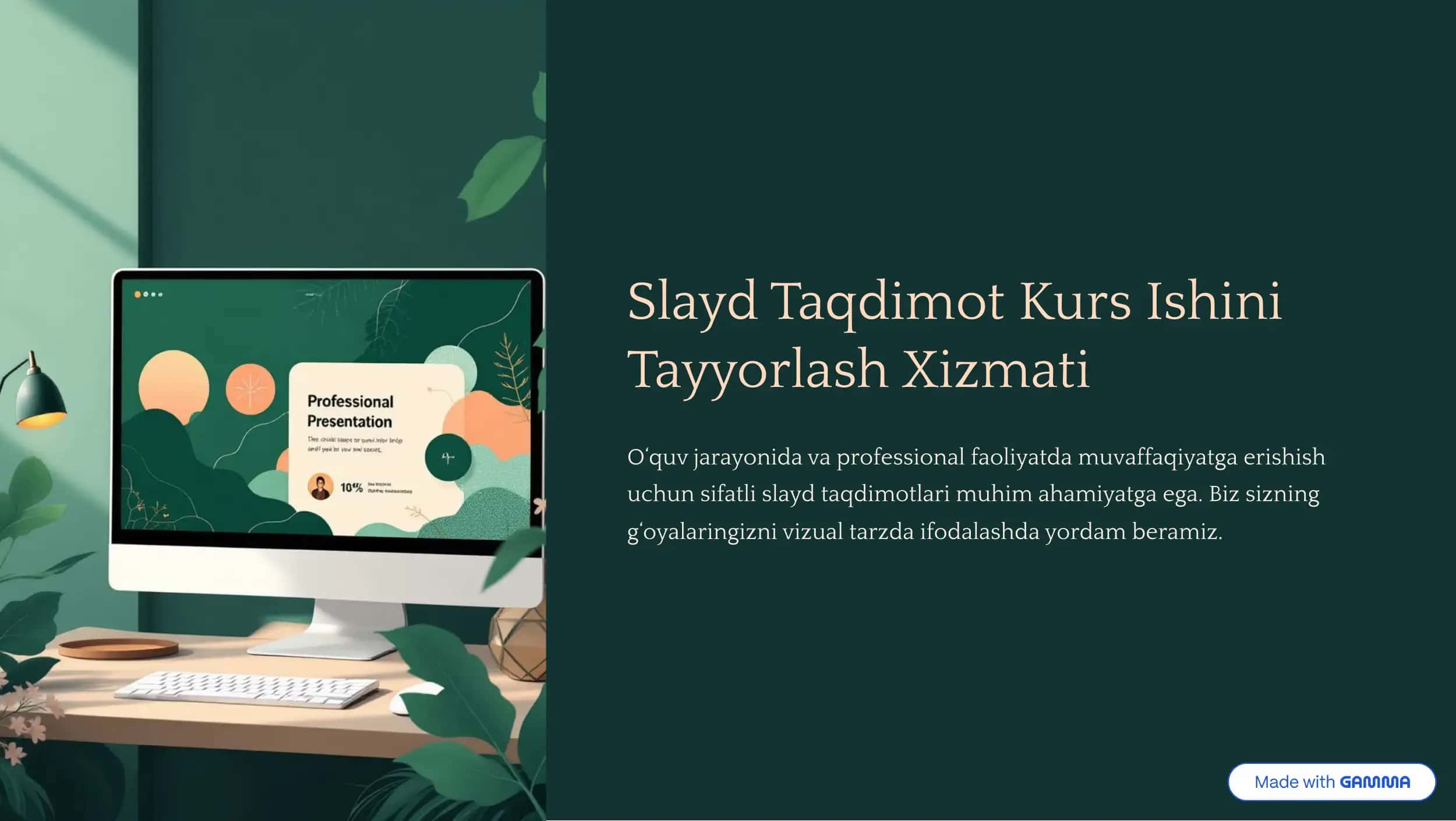 Slayd Taqdimot Kurs Ishi