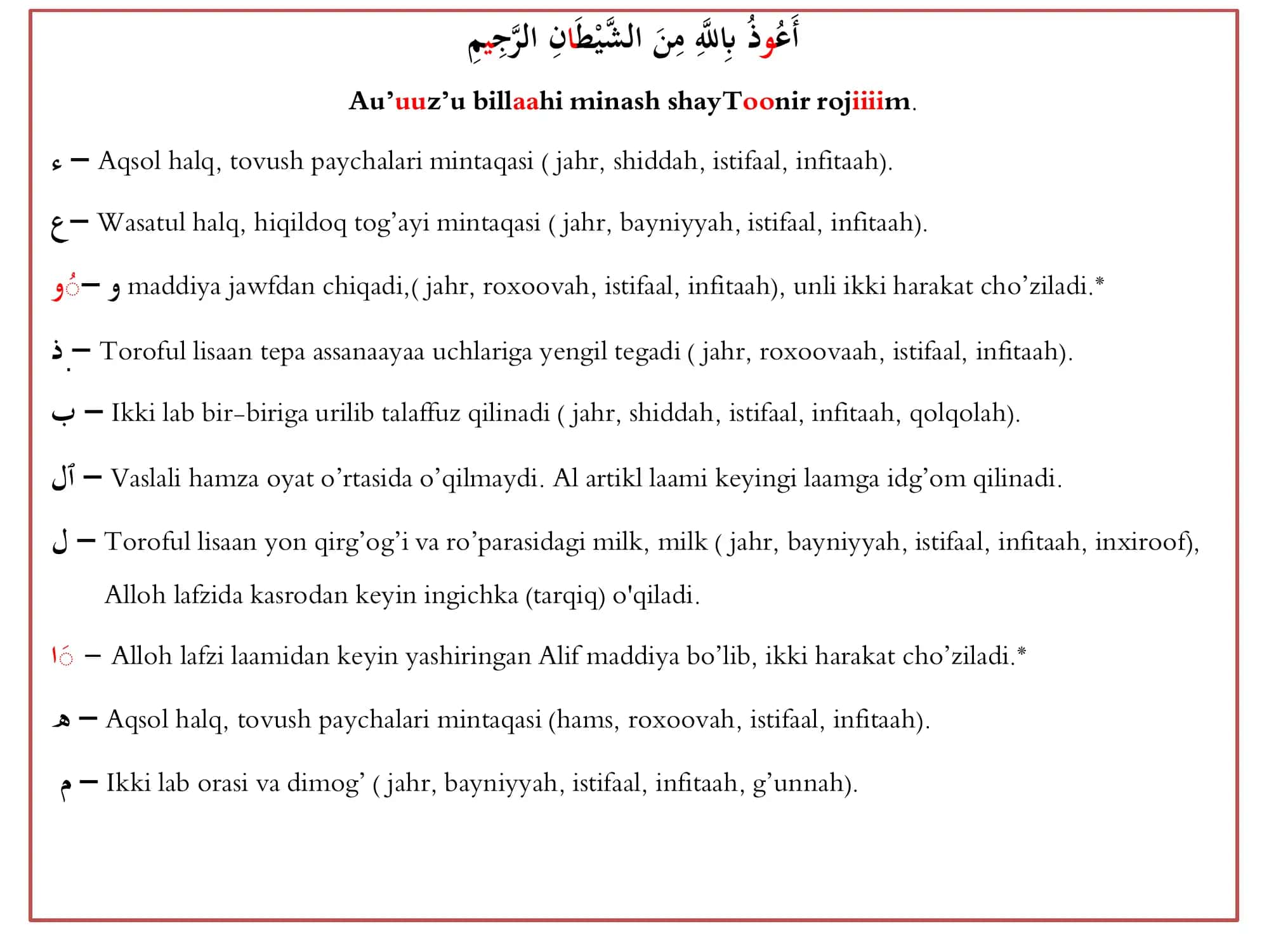 Wasatul halq, hiqildoq tog’ayi mintaqasi