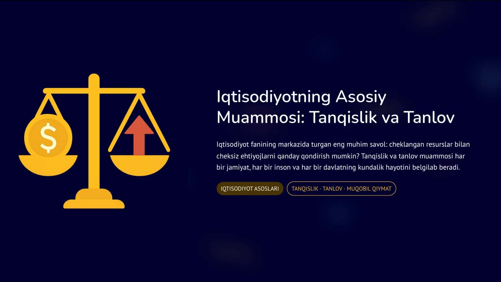 IQTISODIYOT ASOSLARI