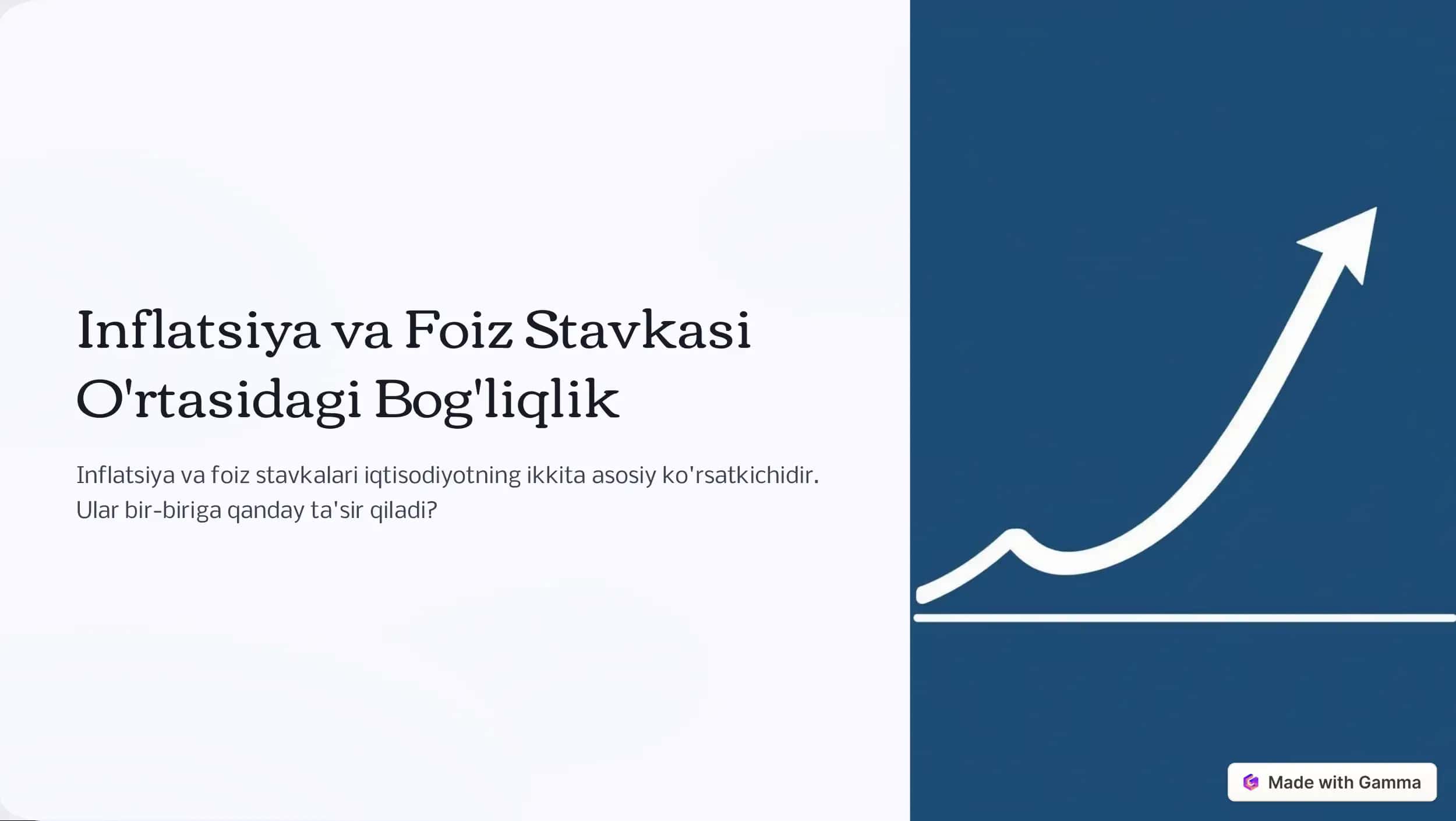 Inflatsiya va Foiz Stavkasi