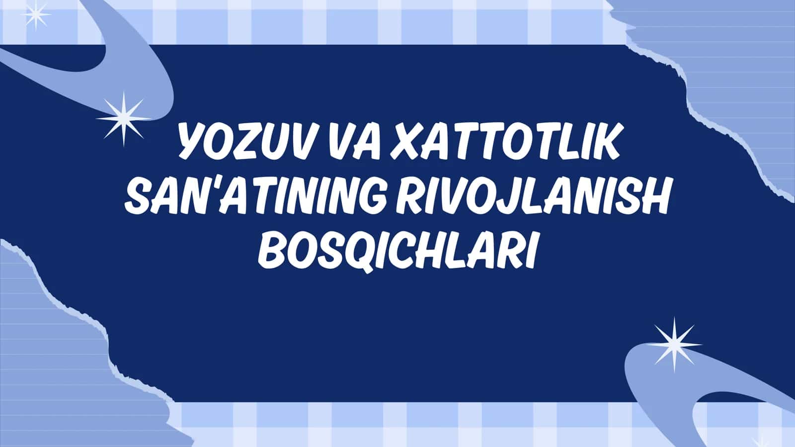 YOZUV VA XATTOTLIK