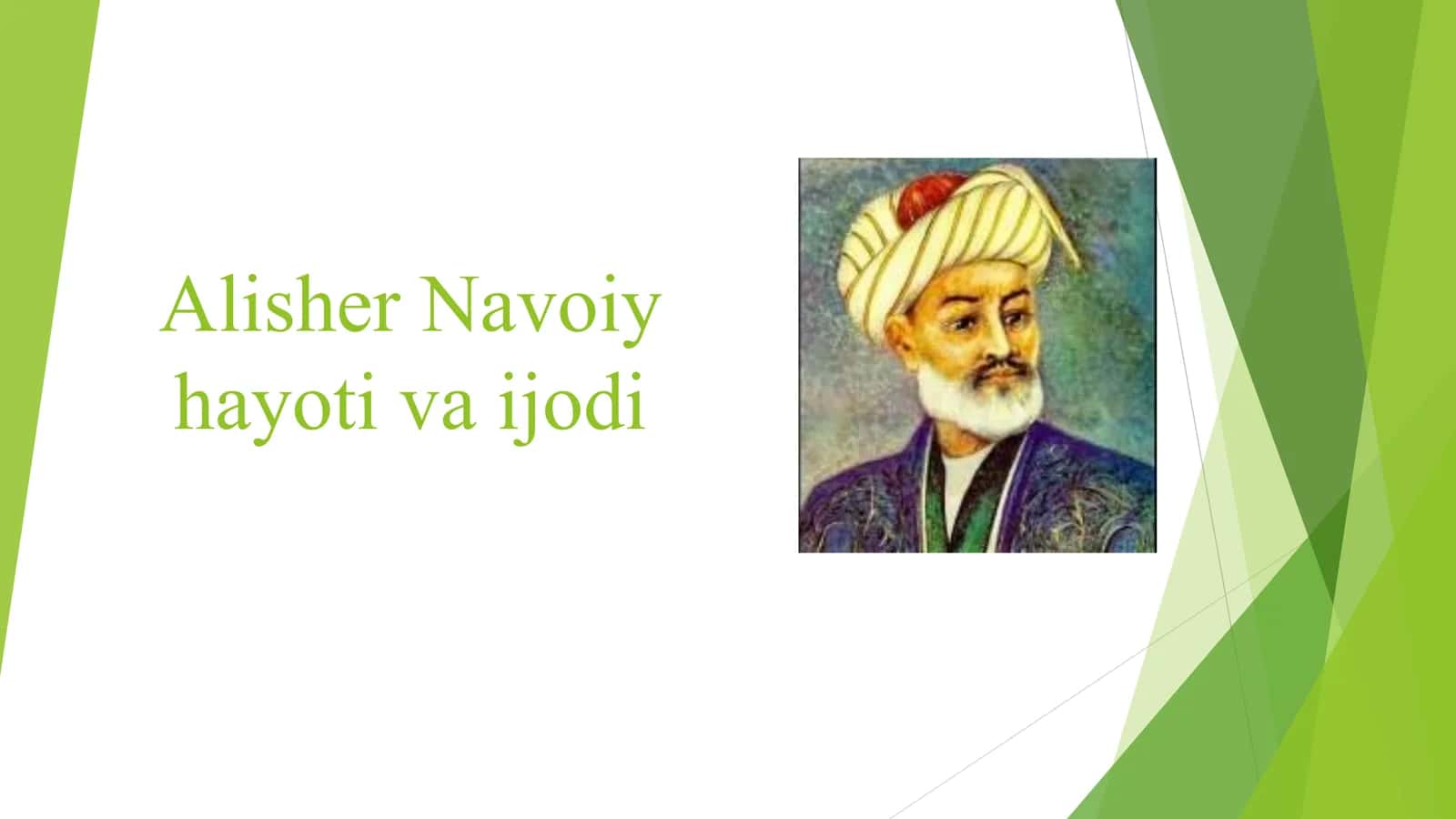 Alisher Navoiy hayoti va ijodi