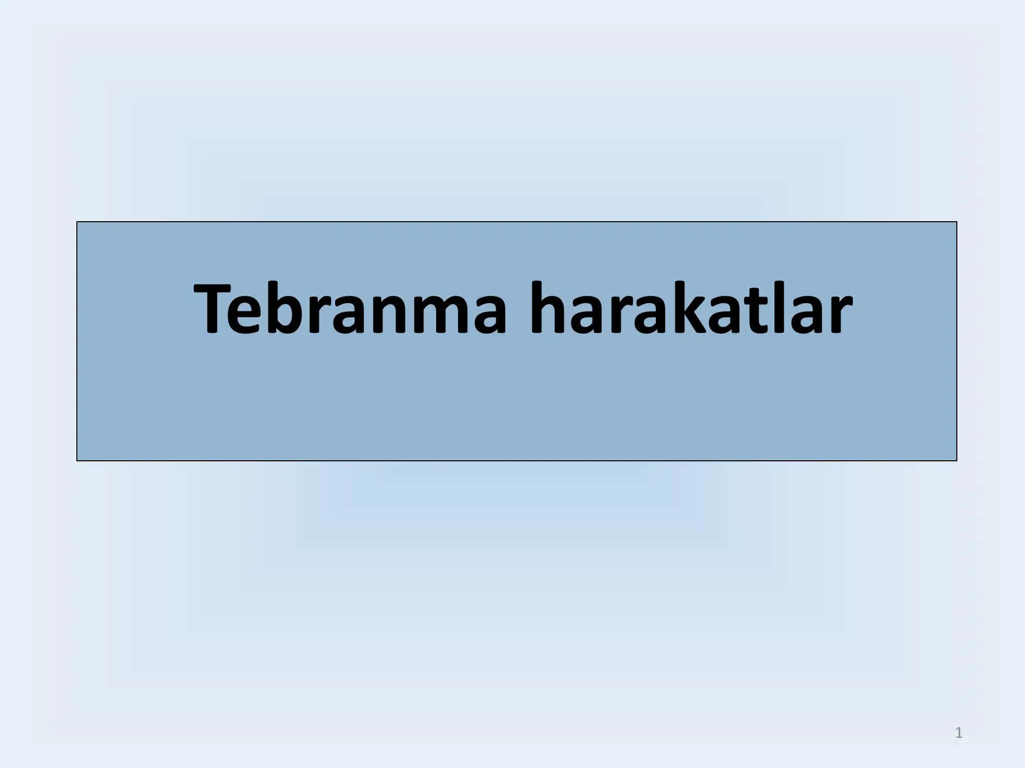 Tebranma harakatlar