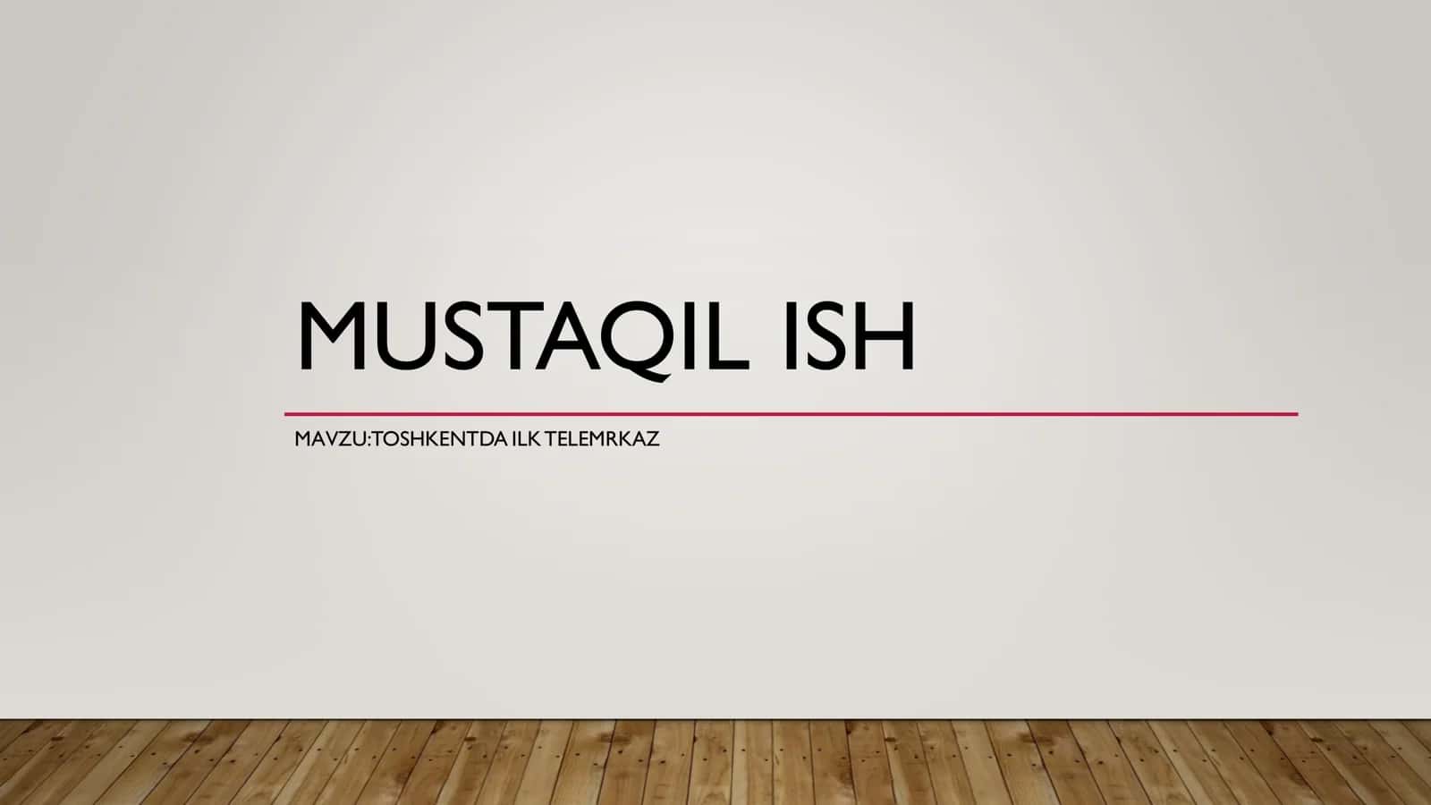 TOSHKENTDA ILK TELEMRKAZ