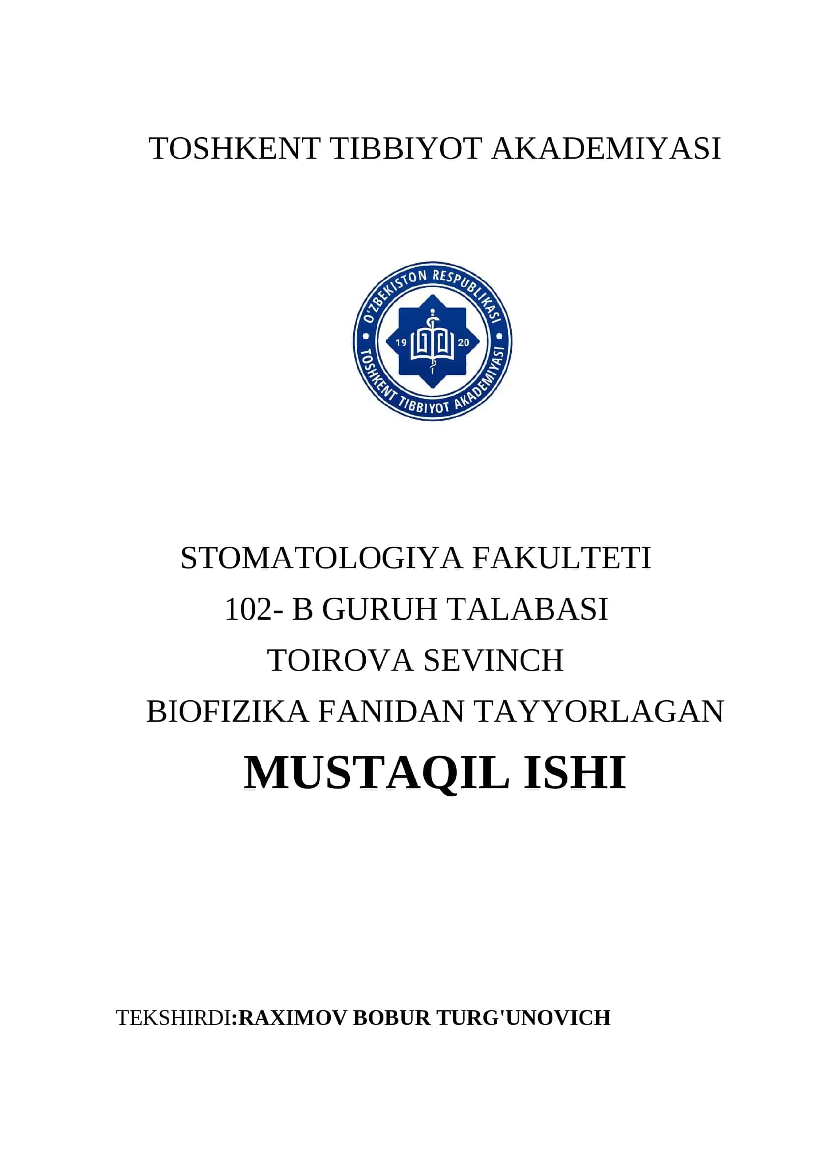 Biologik to‘qimalar va suyuqliklarning o‘zgarmas tokda elektr o‘tkazuvchanligi