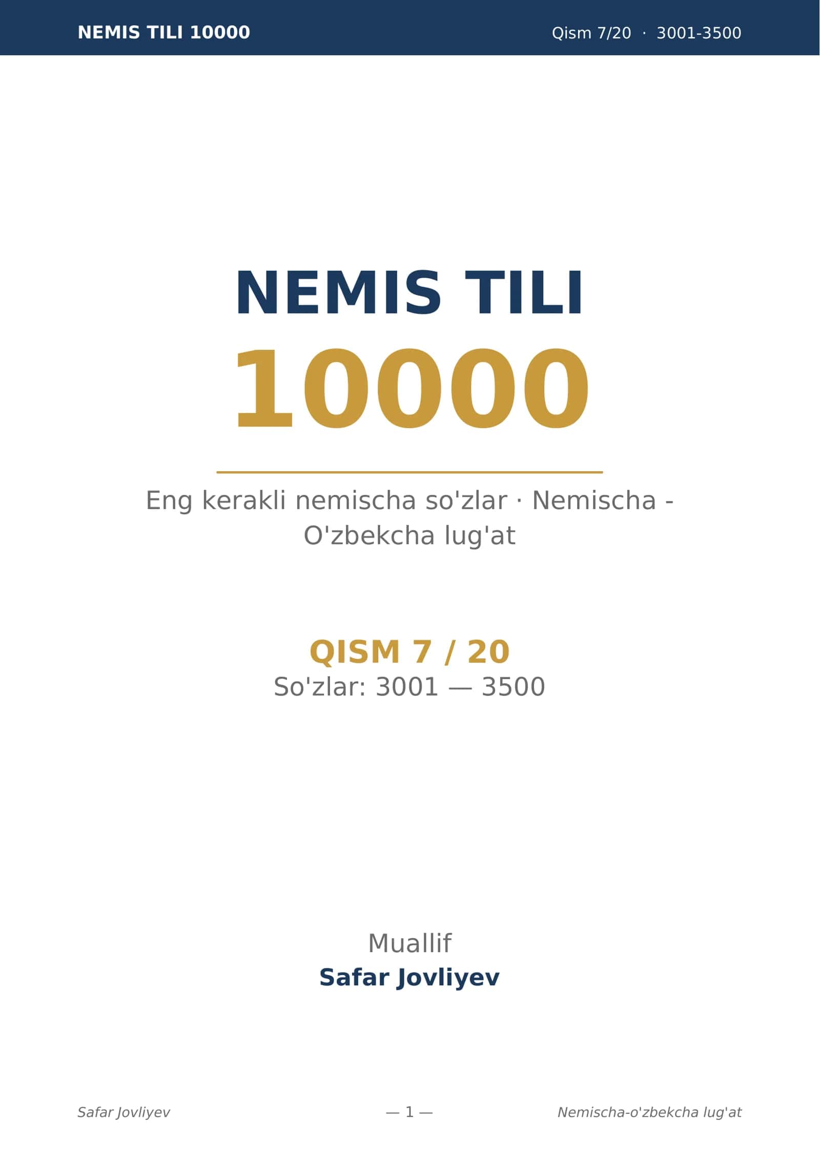 Nemischa-o'zbekcha lug'at