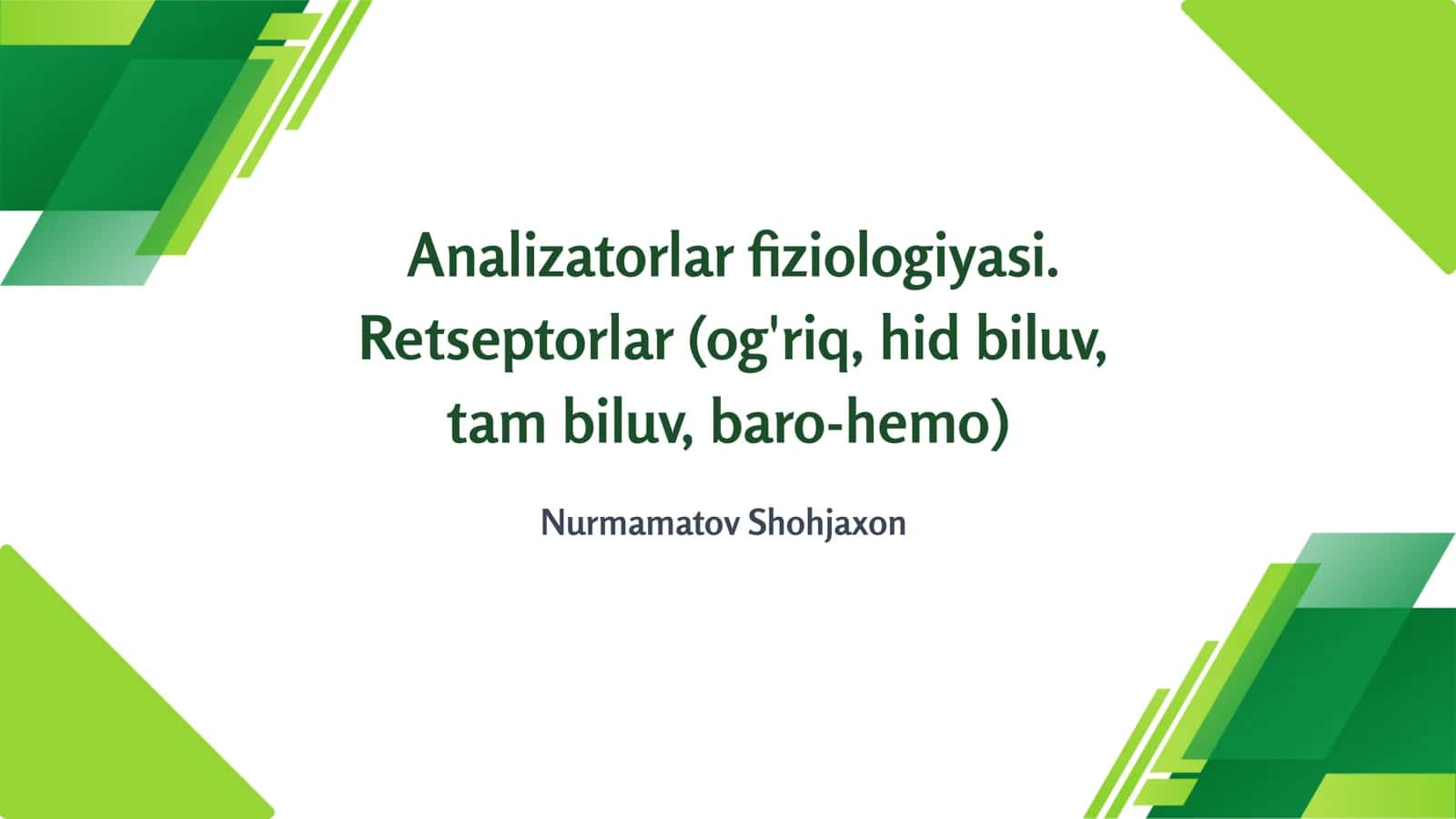 Analizatorlar mavzusida