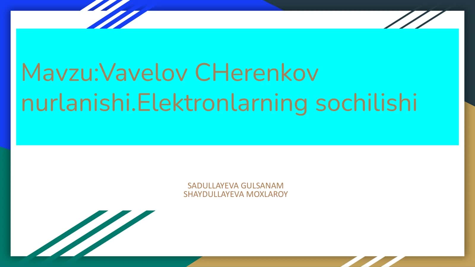Vavilov-CHerenkov nurlanishi