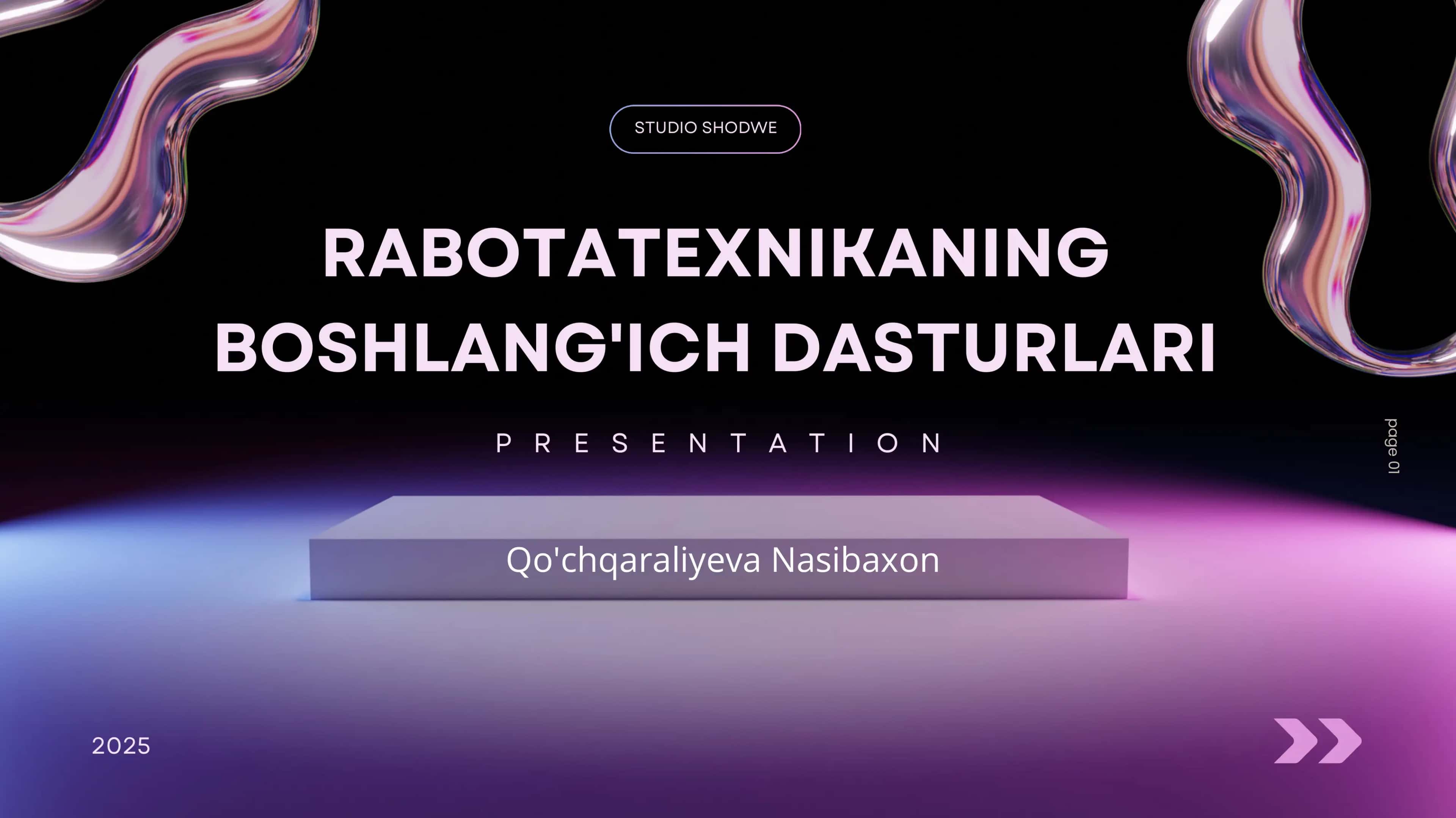 RABOTATEXNIKANING BOSHLANG'ICH DASTURLARI