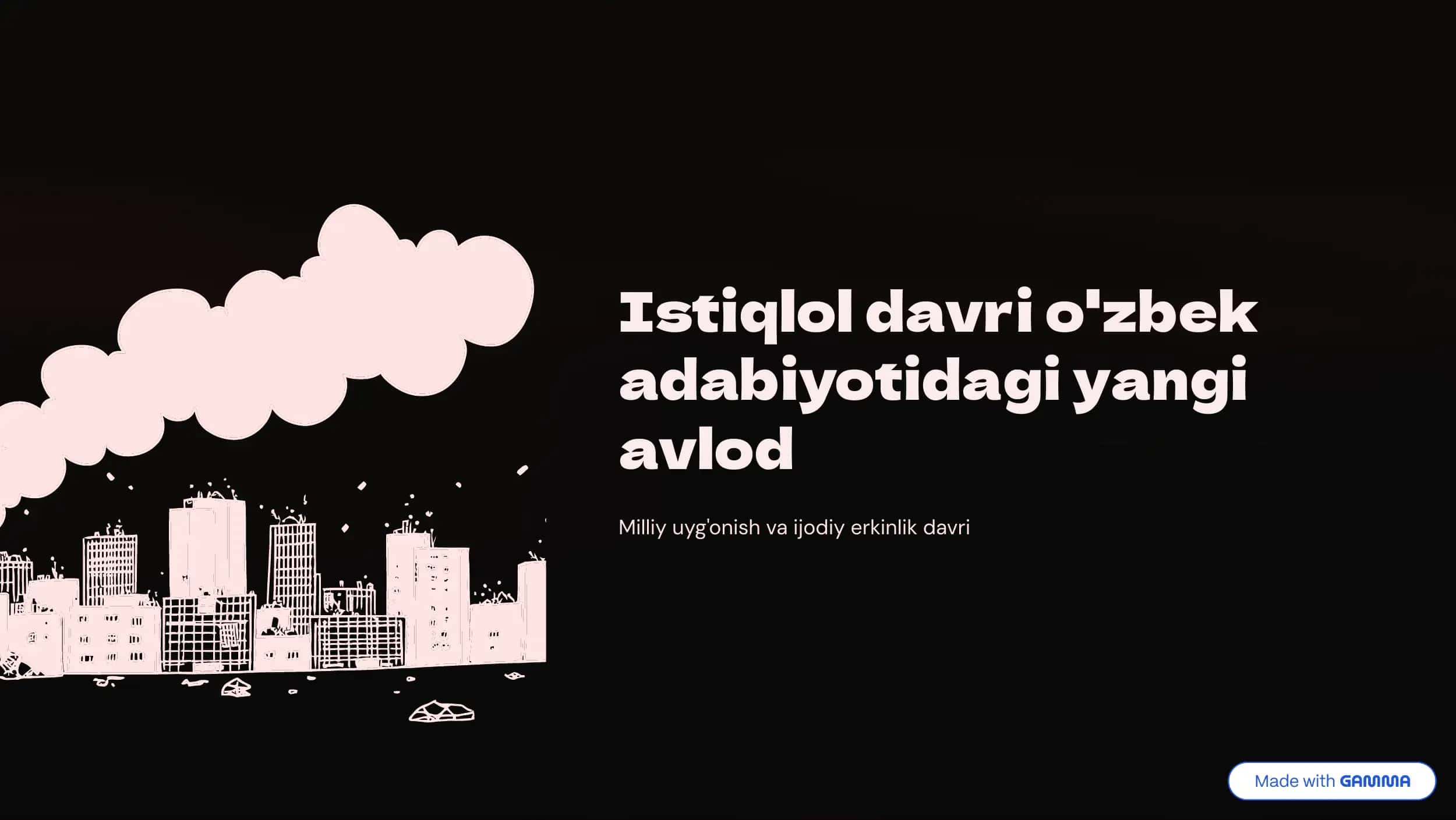 Istiqlol davri o'zbek adabiyotidagi yangi avlod